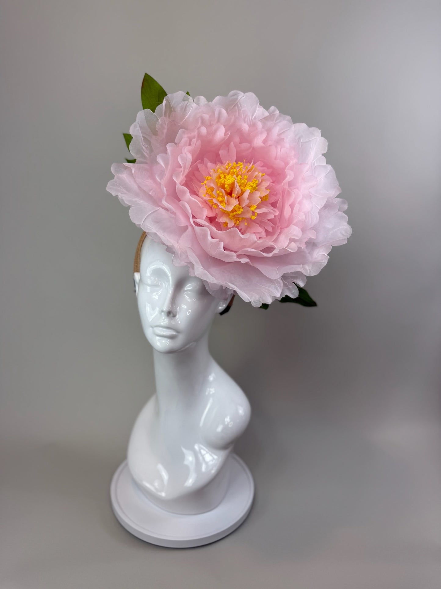 Pink Kentucky Derby fascinator, Derby Hat Alternative (GOLD LINE)