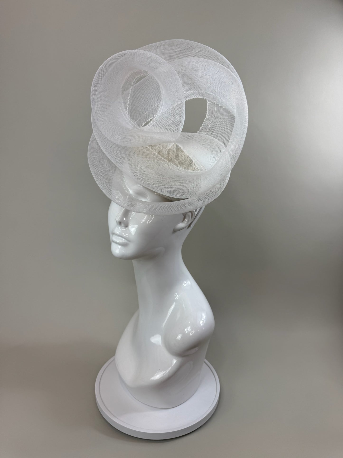 White Kentucky Derby fascinator, Derby Hat Alternative