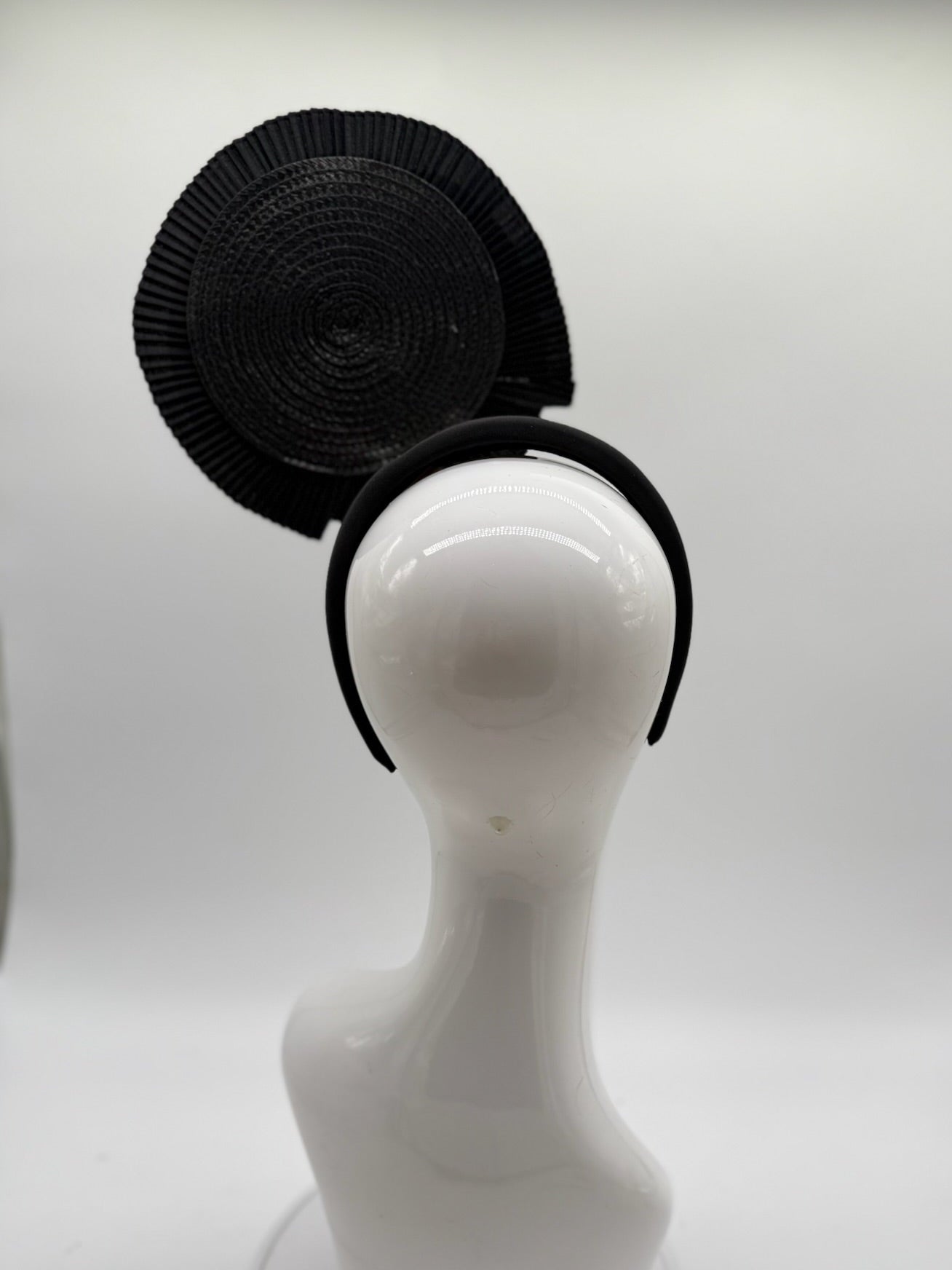 Black Kentucky Derby fascinator, Derby Hat Alternative (GOLD LINE)