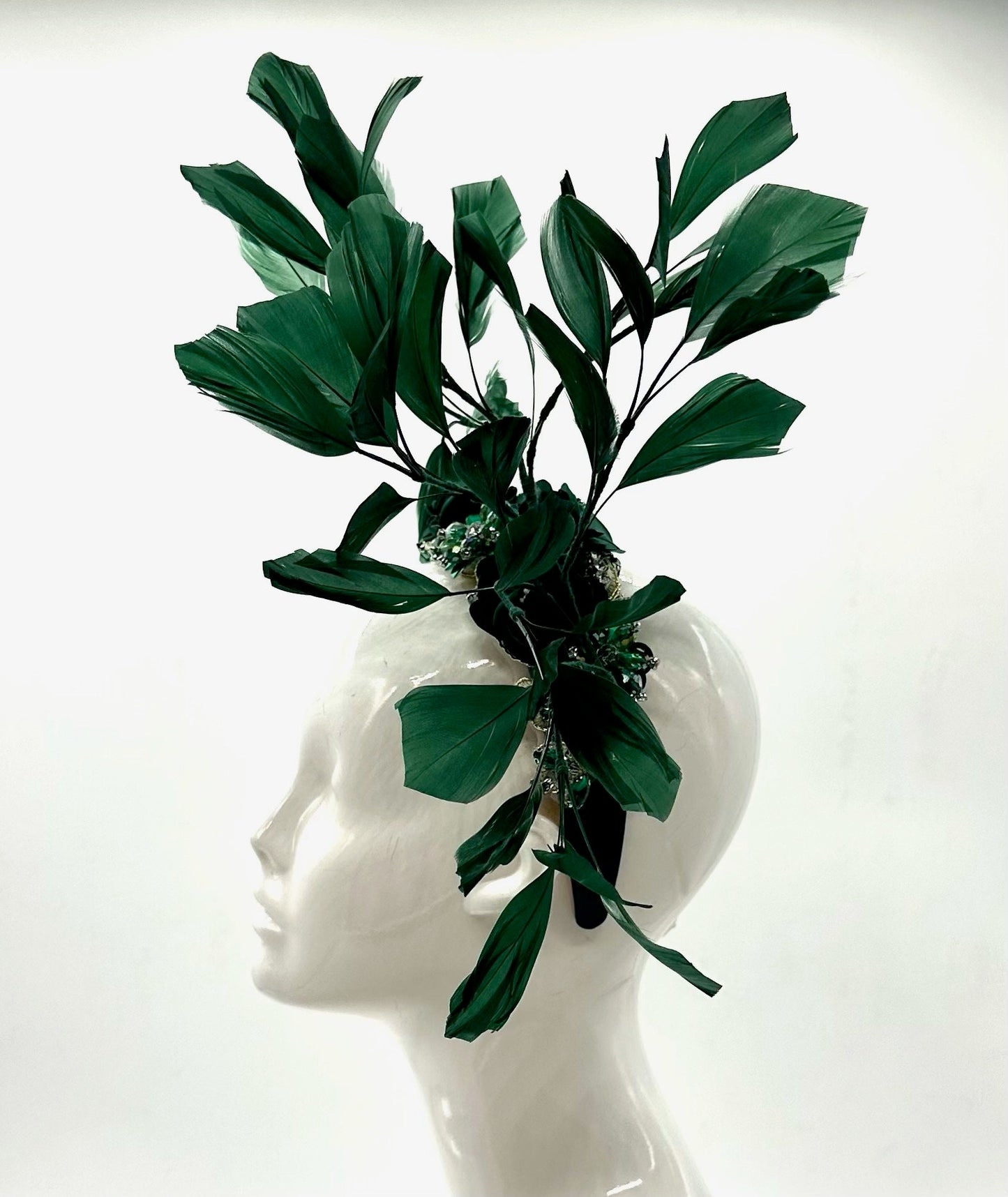 Green Derby Fascinator, Kentucky Derby Hat Alternative, Kentucky derby hat, (SILVER LINE multiple color options available)