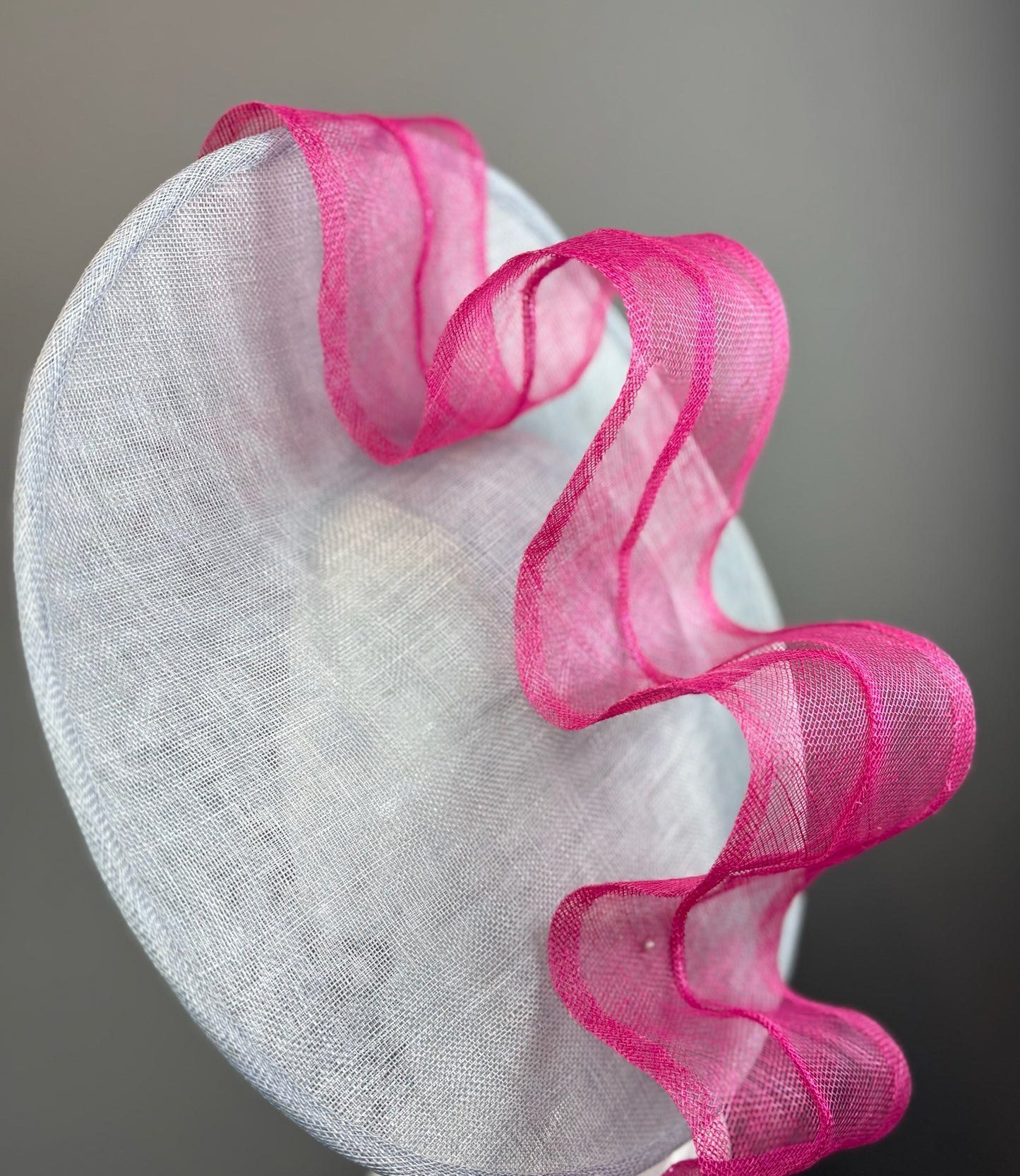Light Blue and Pink Kentucky Derby fascinator, Derby Hat Alternative (PLATINUM LINE)