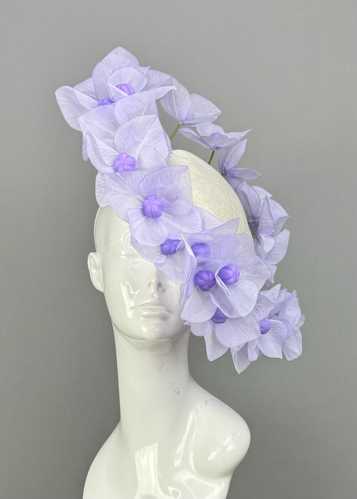 Periwinkle Kentucky Derby fascinator, Derby Hat Alternative (PLATINUM LINE)