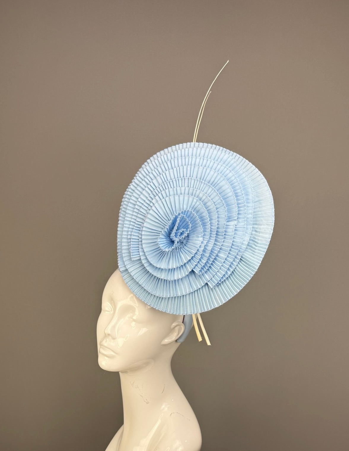 Blue Kentucky Derby fascinator, Derby Hat Alternative (PLATINUM LINE)