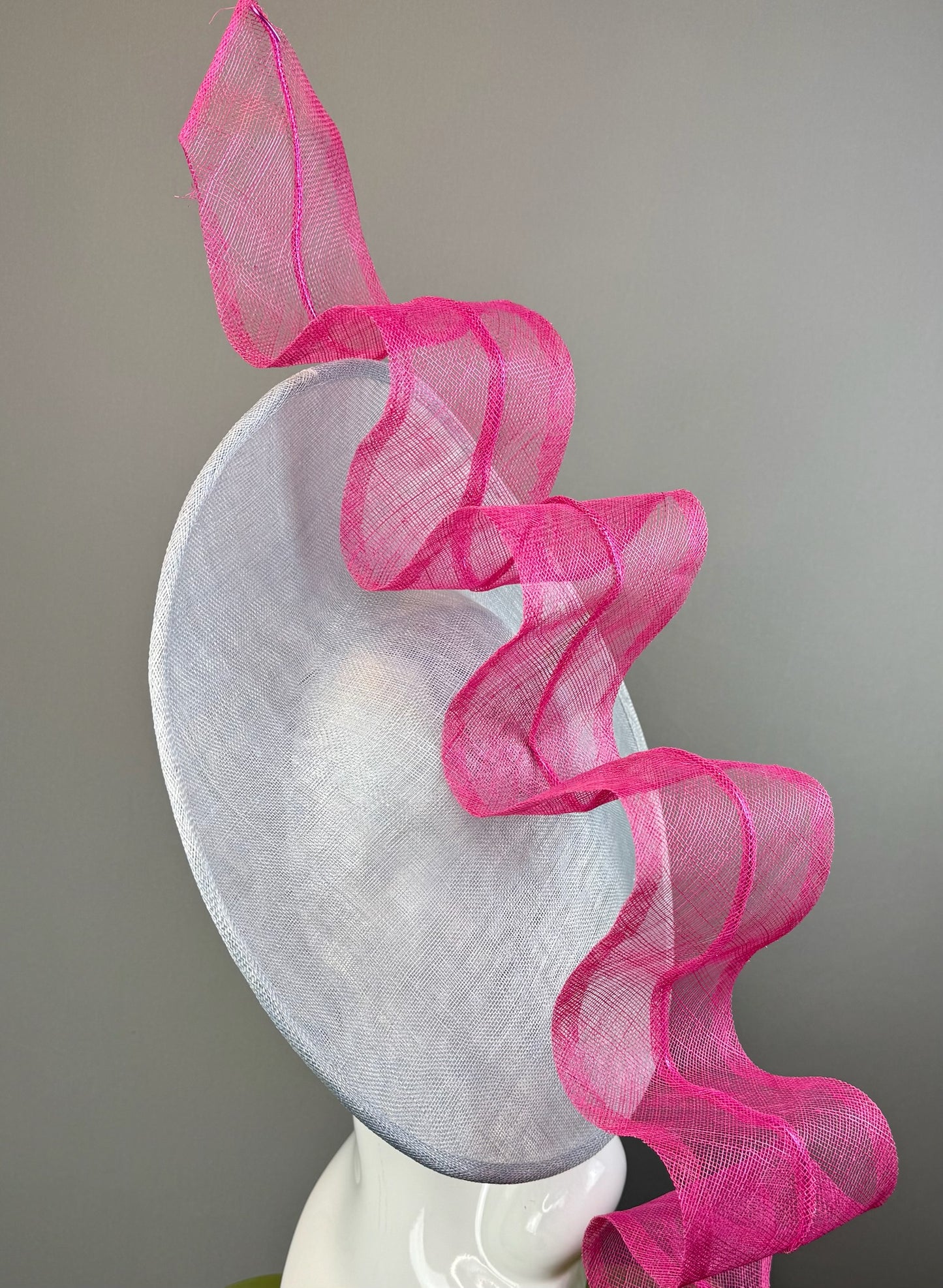 Light Blue and Pink Kentucky Derby fascinator, Derby Hat Alternative (PLATINUM LINE)