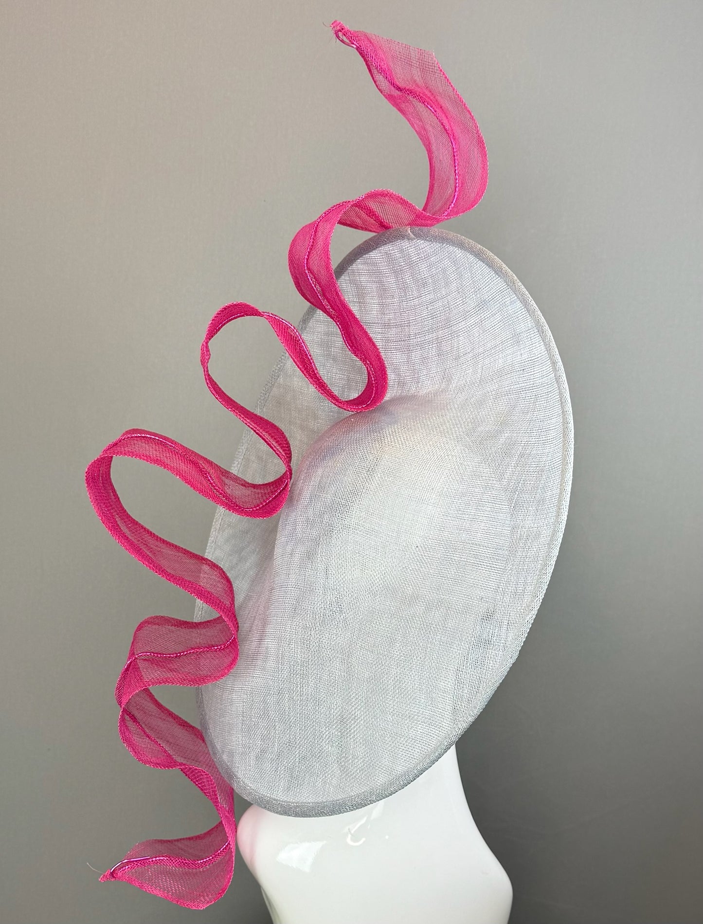 Light Blue and Pink Kentucky Derby fascinator, Derby Hat Alternative (PLATINUM LINE)