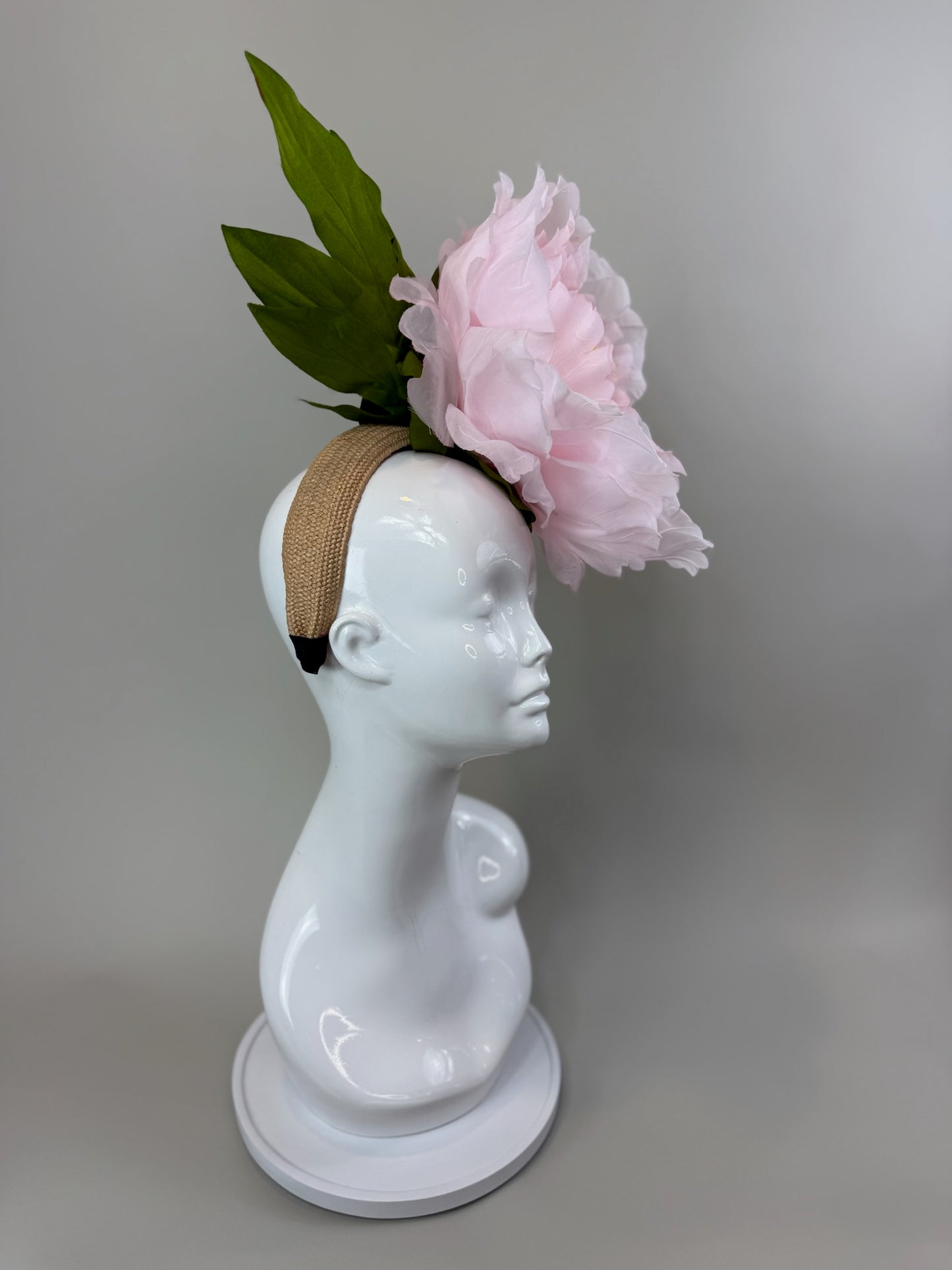Pink Kentucky Derby fascinator, Derby Hat Alternative (GOLD LINE)