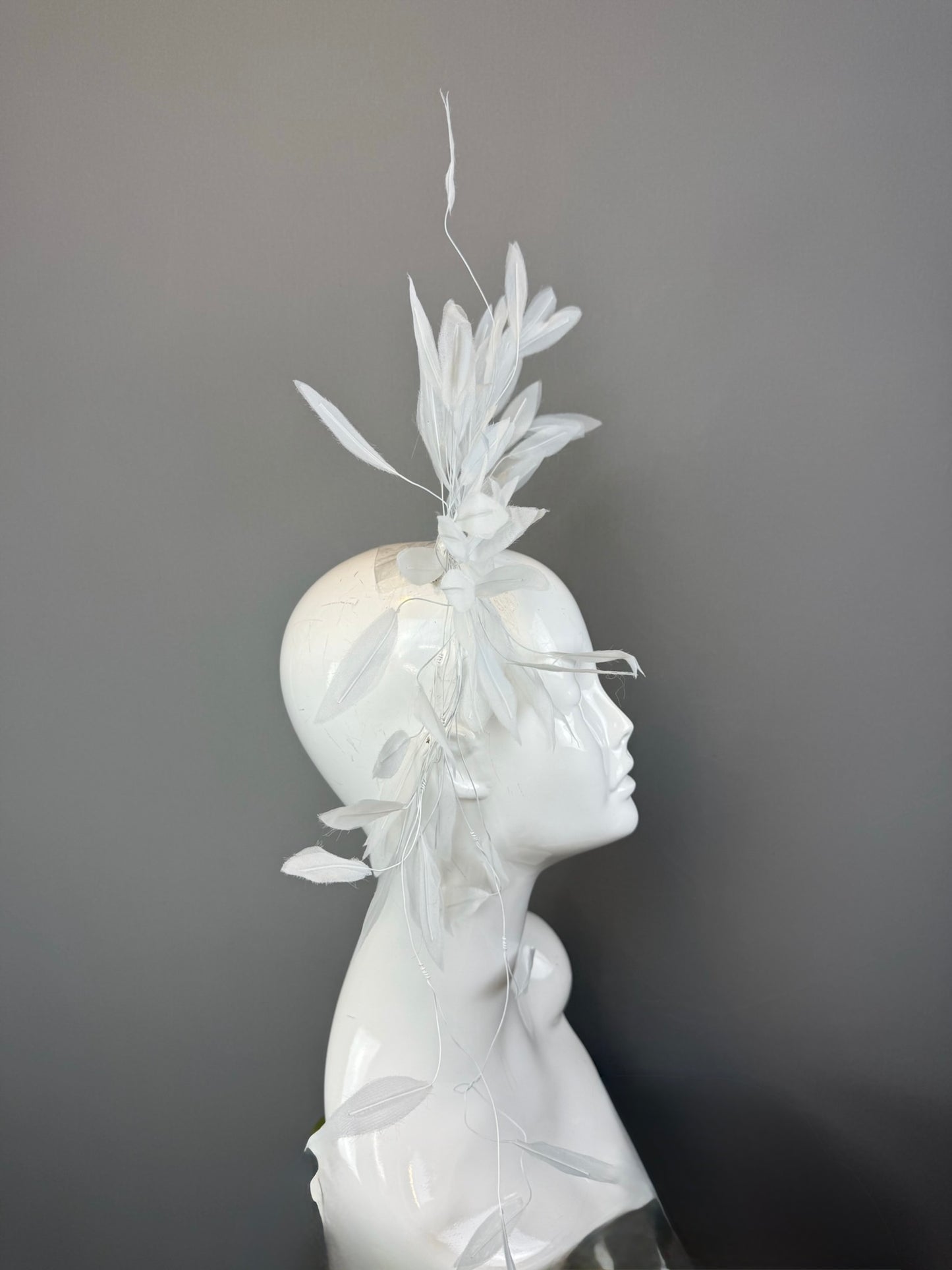 White Kentucky Derby fascinator, Derby Hat Alternative