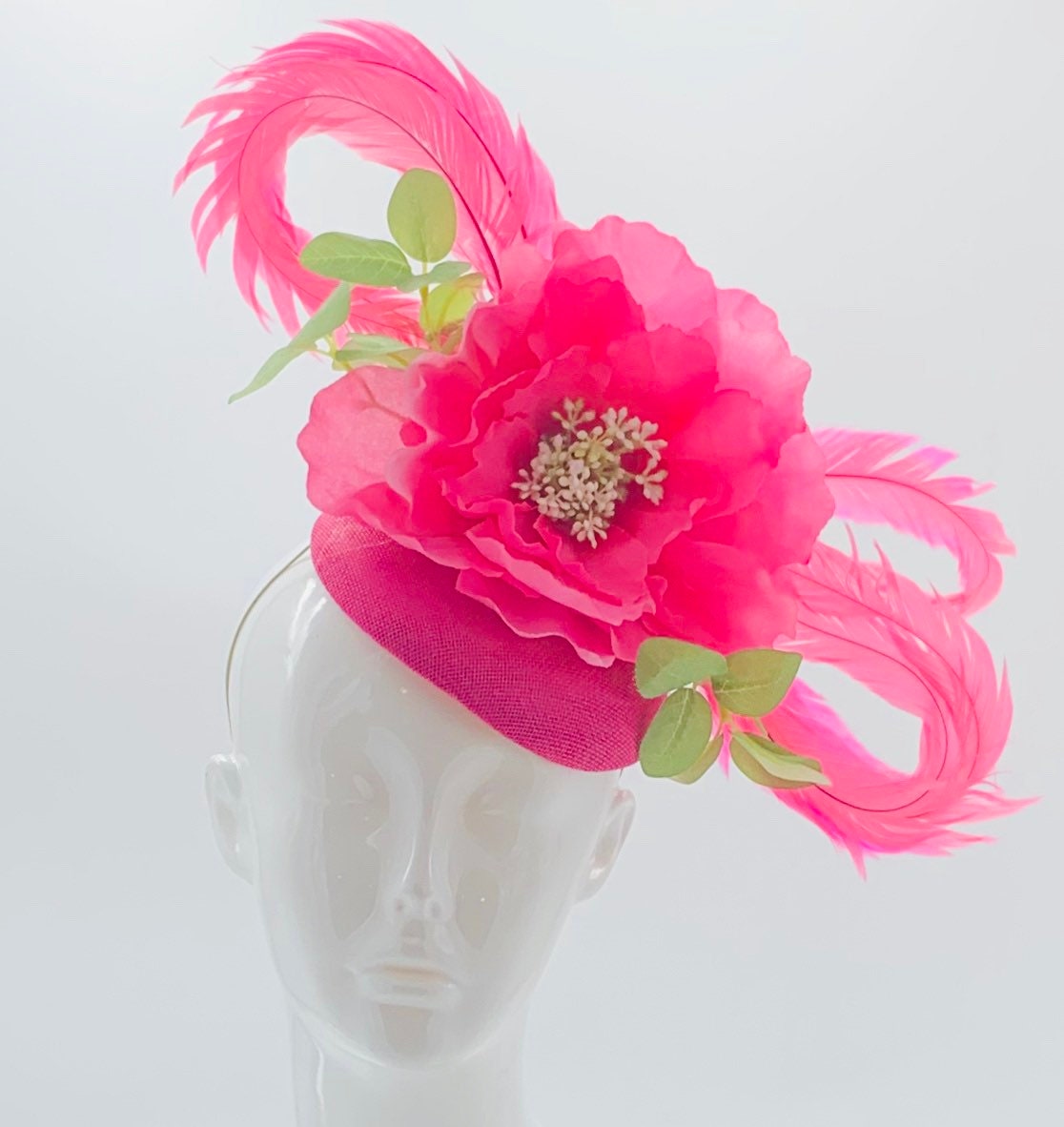 Kentucky derby hat, fascinator, floral headpiece, derby hat alternative (GOLD LINE)