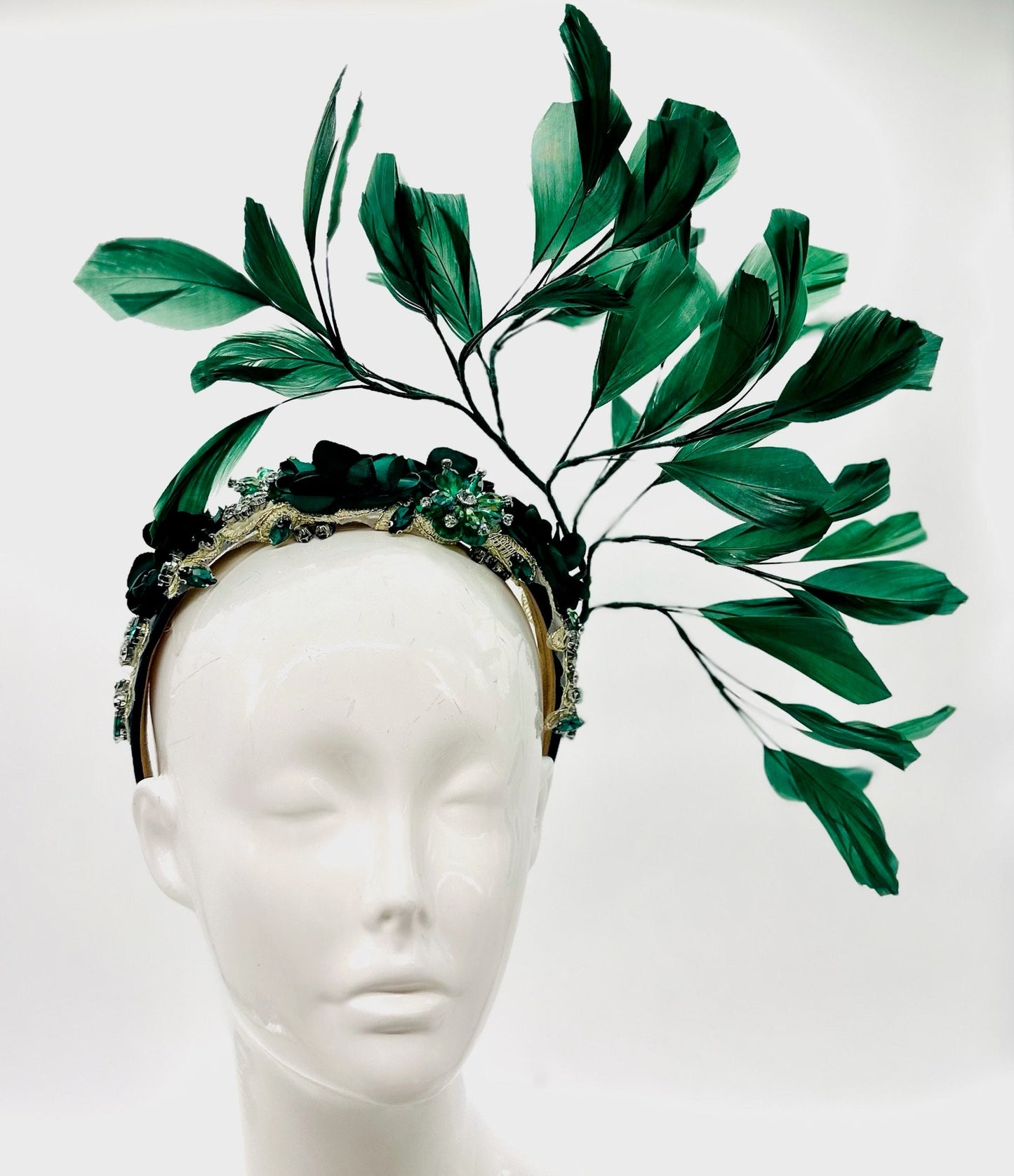 Green Derby Fascinator, Kentucky Derby Hat Alternative, Kentucky derby hat, (SILVER LINE multiple color options available)