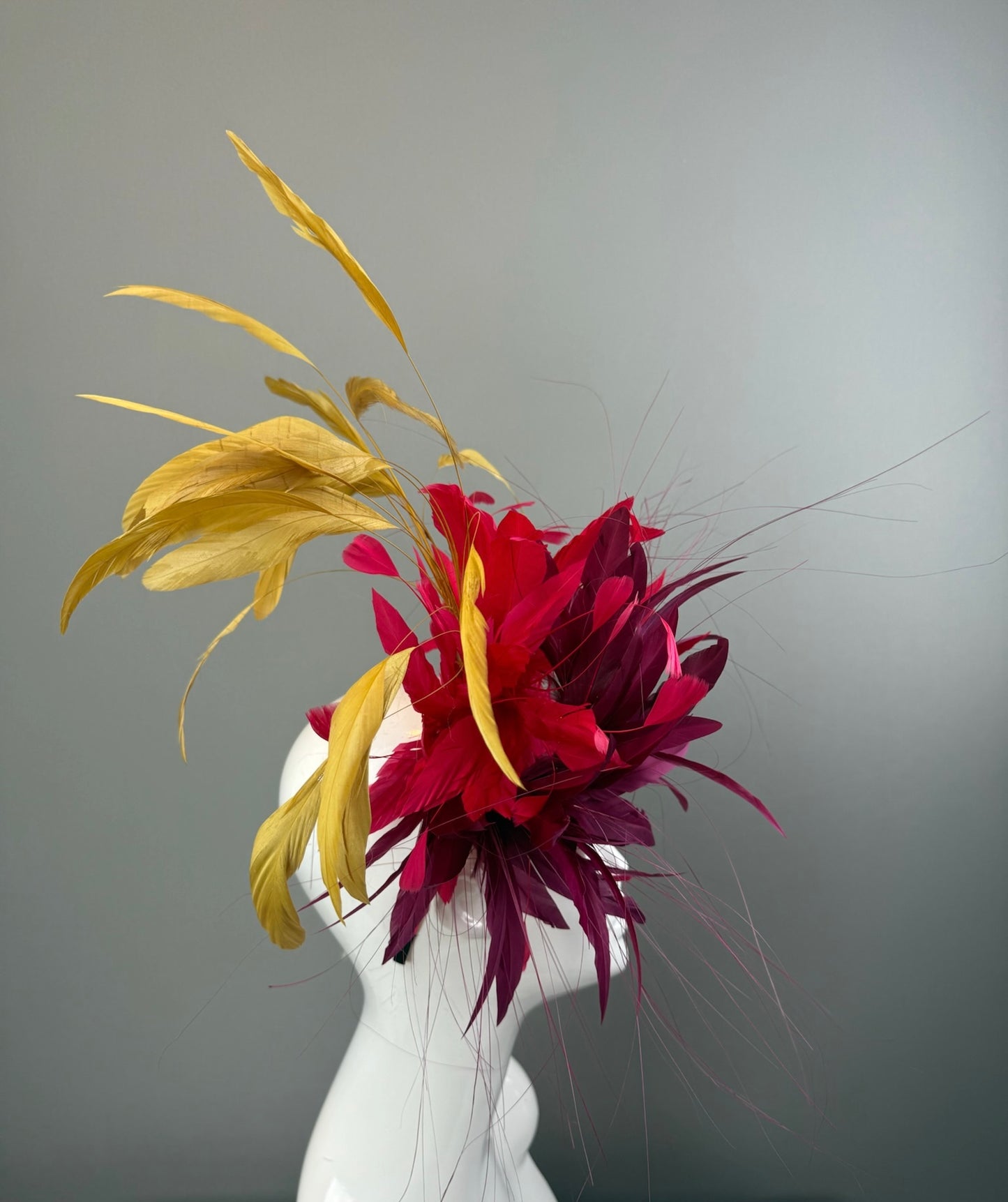 Wine, Pink and Gold Kentucky Derby fascinator, Derby Hat Alternative