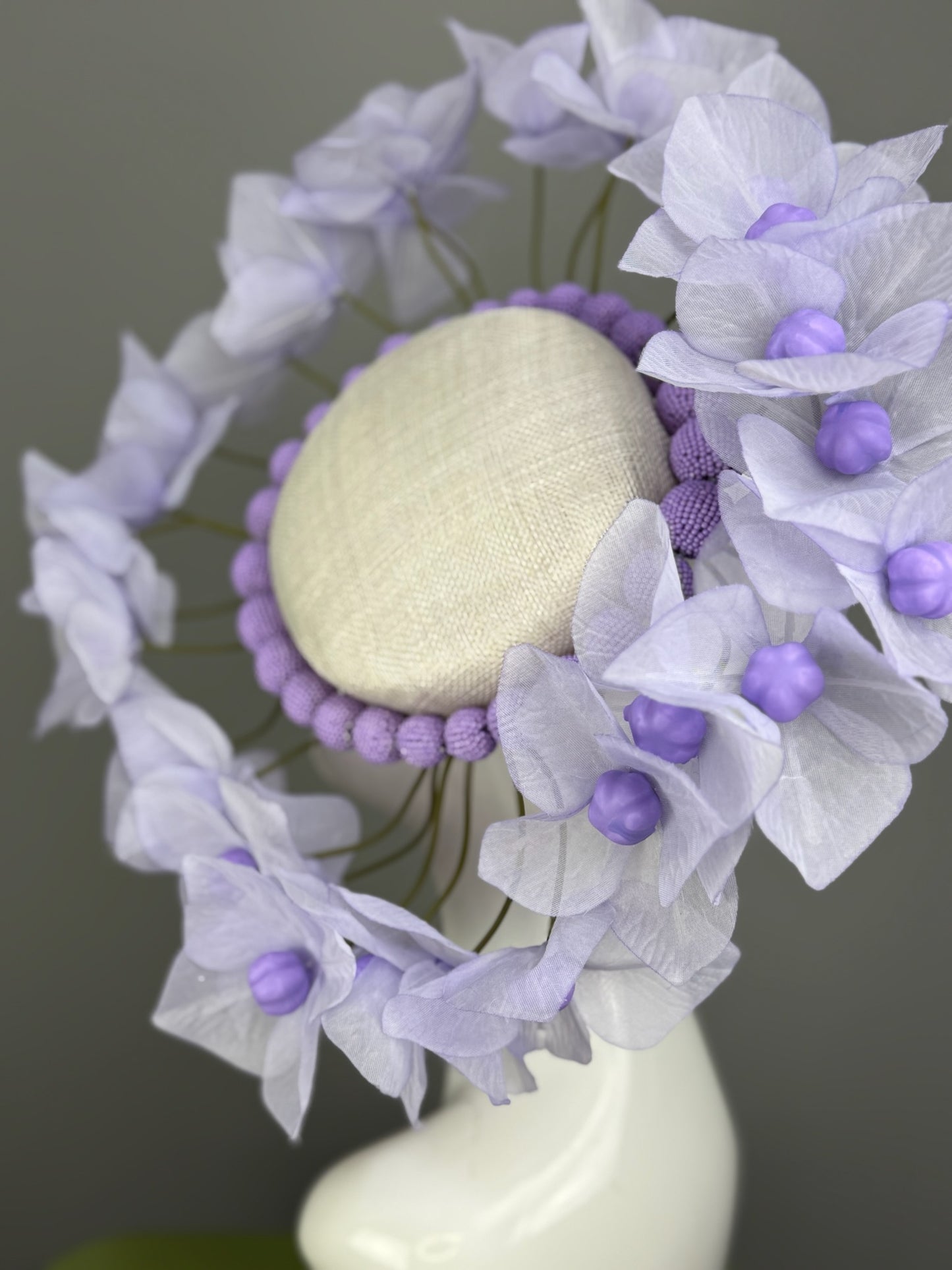 Periwinkle Kentucky Derby fascinator, Derby Hat Alternative (PLATINUM LINE)