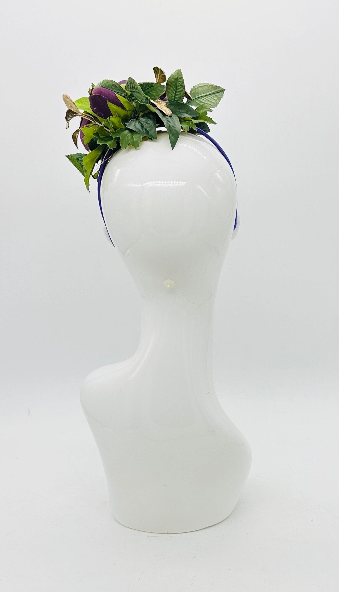 Purple, gold, and green Derby Fascinator, Kentucky Derby Hat Alternative, Kentucky derby hat, (SILVER LINE)