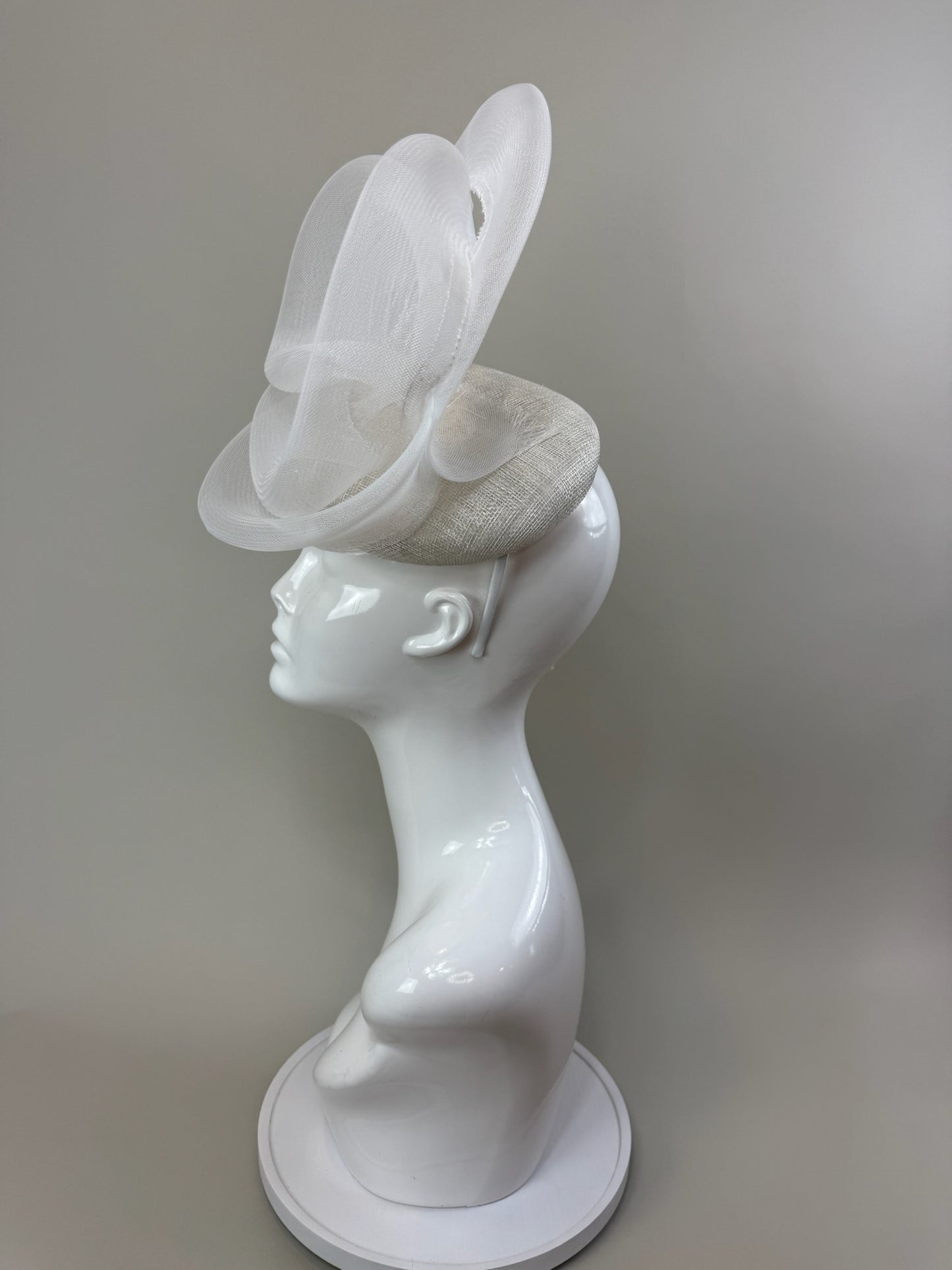 White Kentucky Derby fascinator, Derby Hat Alternative