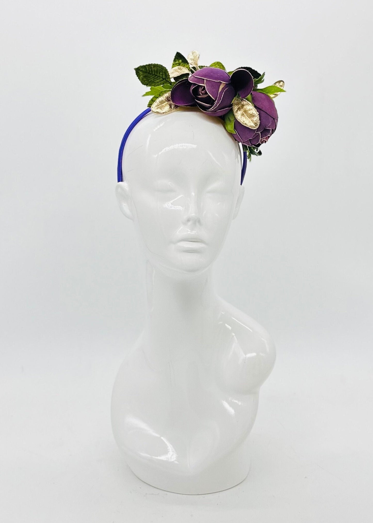 Purple, gold, and green Derby Fascinator, Kentucky Derby Hat Alternative, Kentucky derby hat, (SILVER LINE)