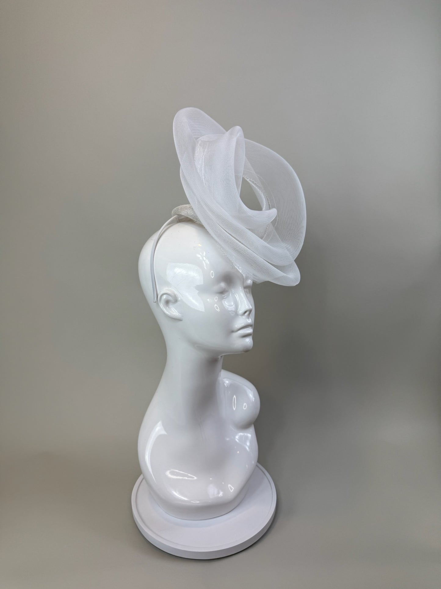 White Kentucky Derby fascinator, Derby Hat Alternative