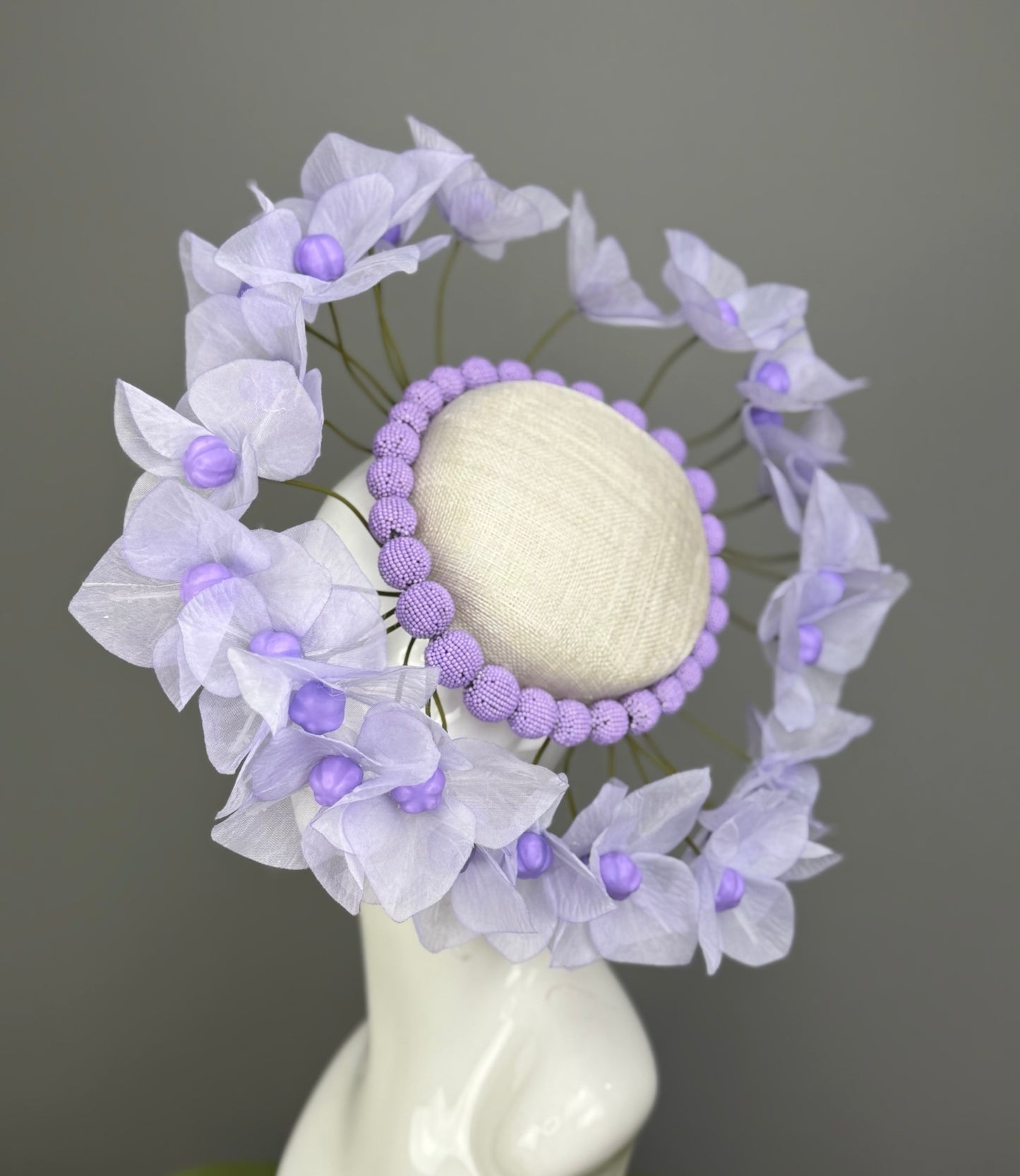 Periwinkle Kentucky Derby fascinator, Derby Hat Alternative (PLATINUM LINE)