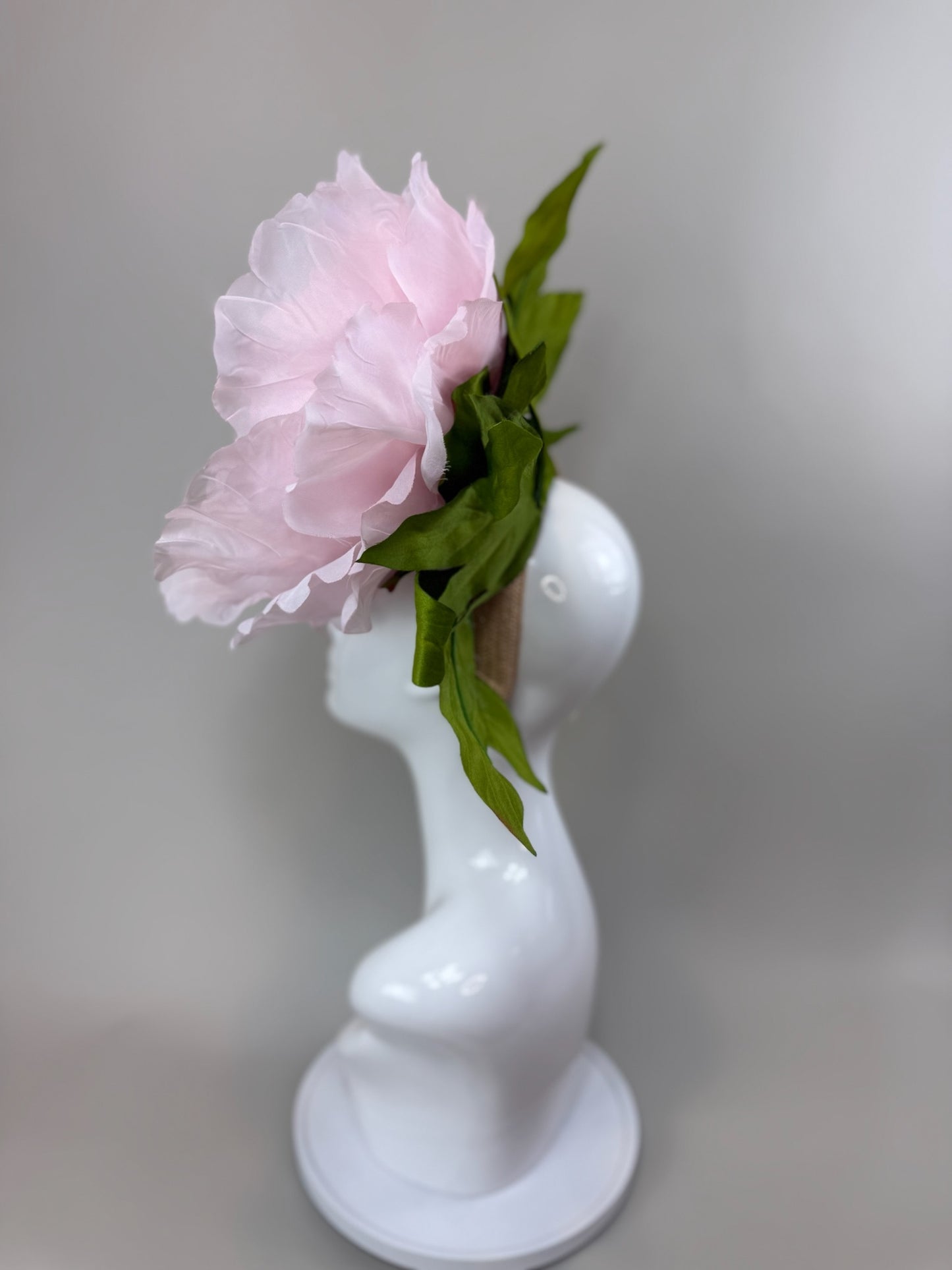 Pink Kentucky Derby fascinator, Derby Hat Alternative (GOLD LINE)