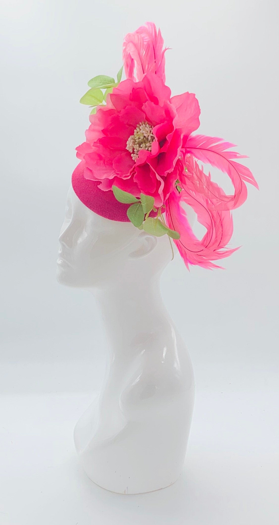 Kentucky derby hat, fascinator, floral headpiece, derby hat alternative (GOLD LINE)