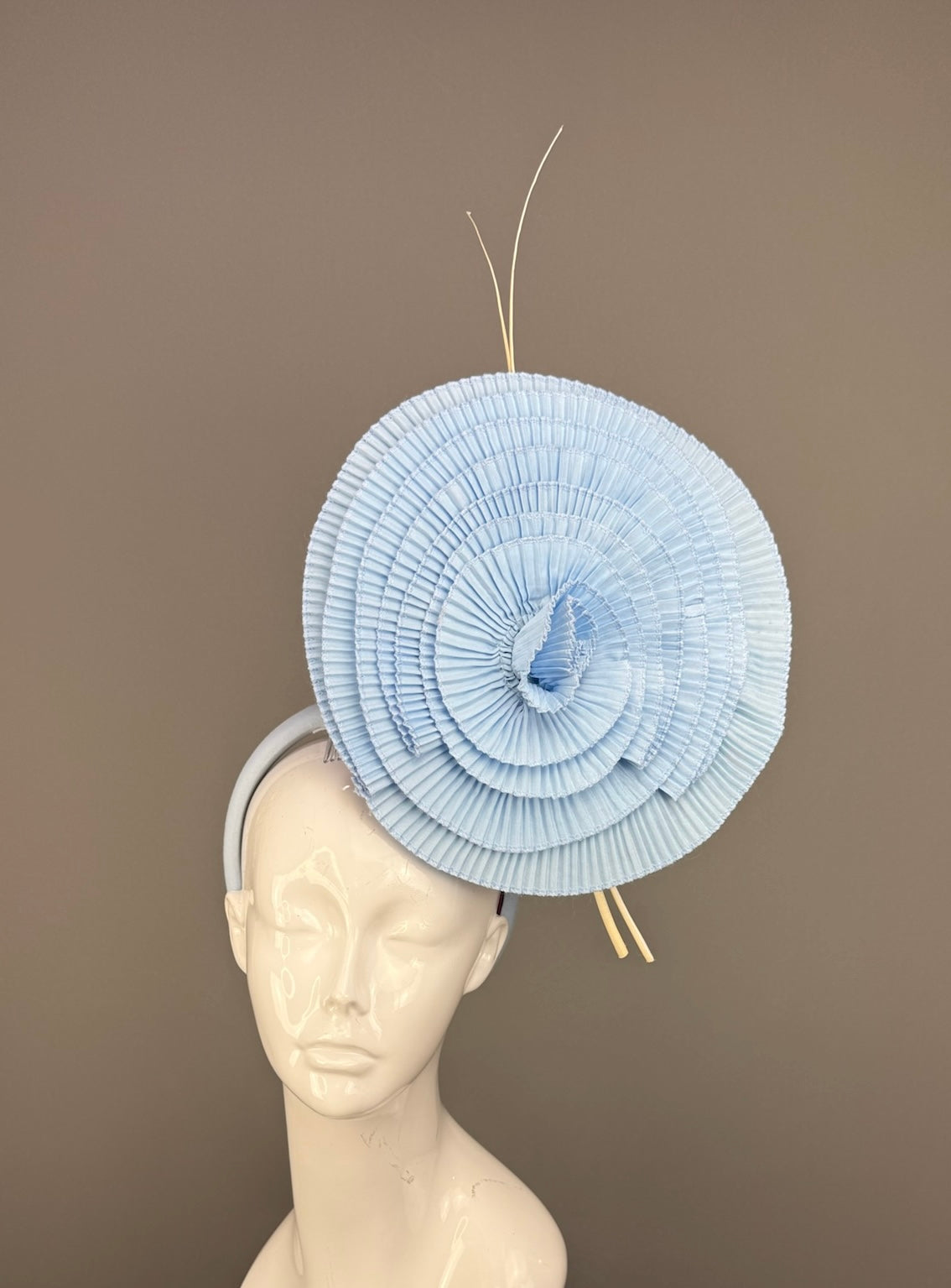Blue Kentucky Derby fascinator, Derby Hat Alternative (PLATINUM LINE)