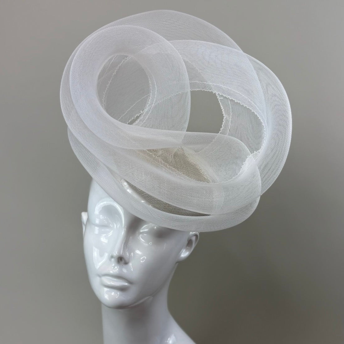 White Kentucky Derby fascinator, Derby Hat Alternative