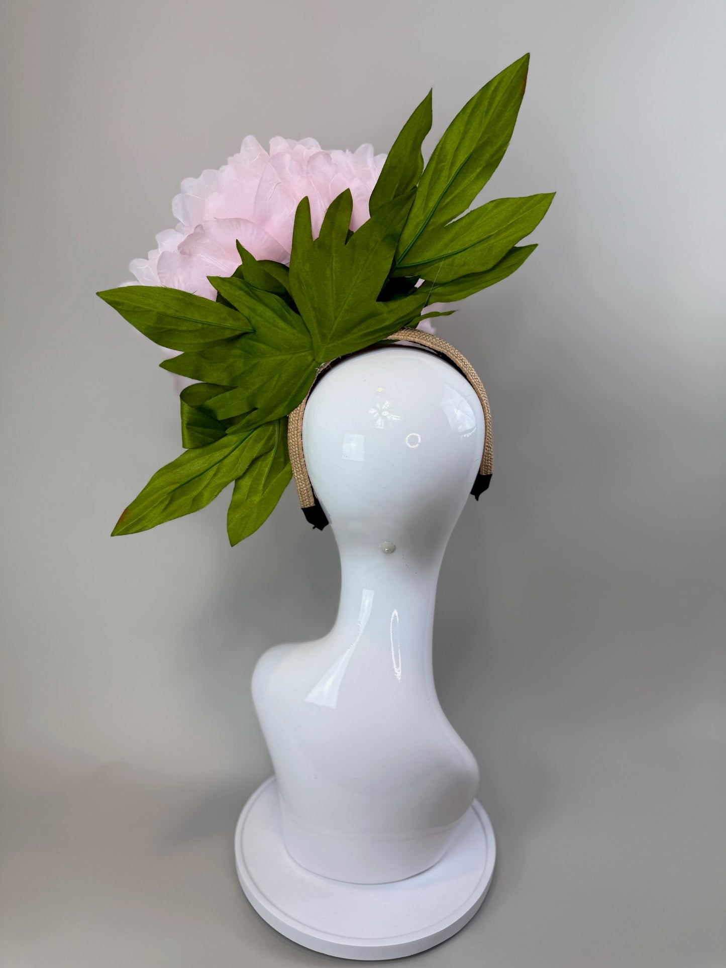 Pink Kentucky Derby fascinator, Derby Hat Alternative (GOLD LINE)