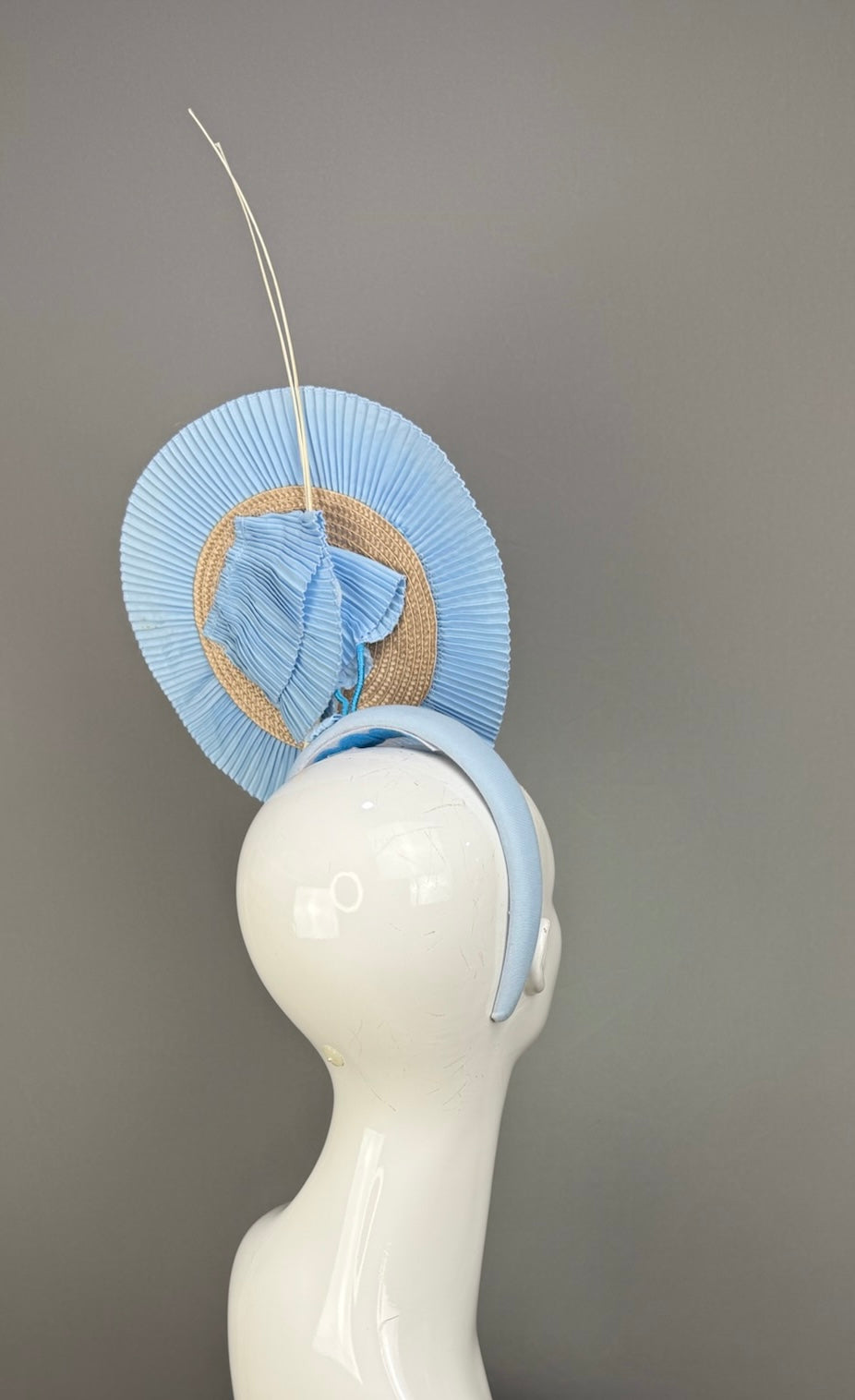 Blue Kentucky Derby fascinator, Derby Hat Alternative (PLATINUM LINE)