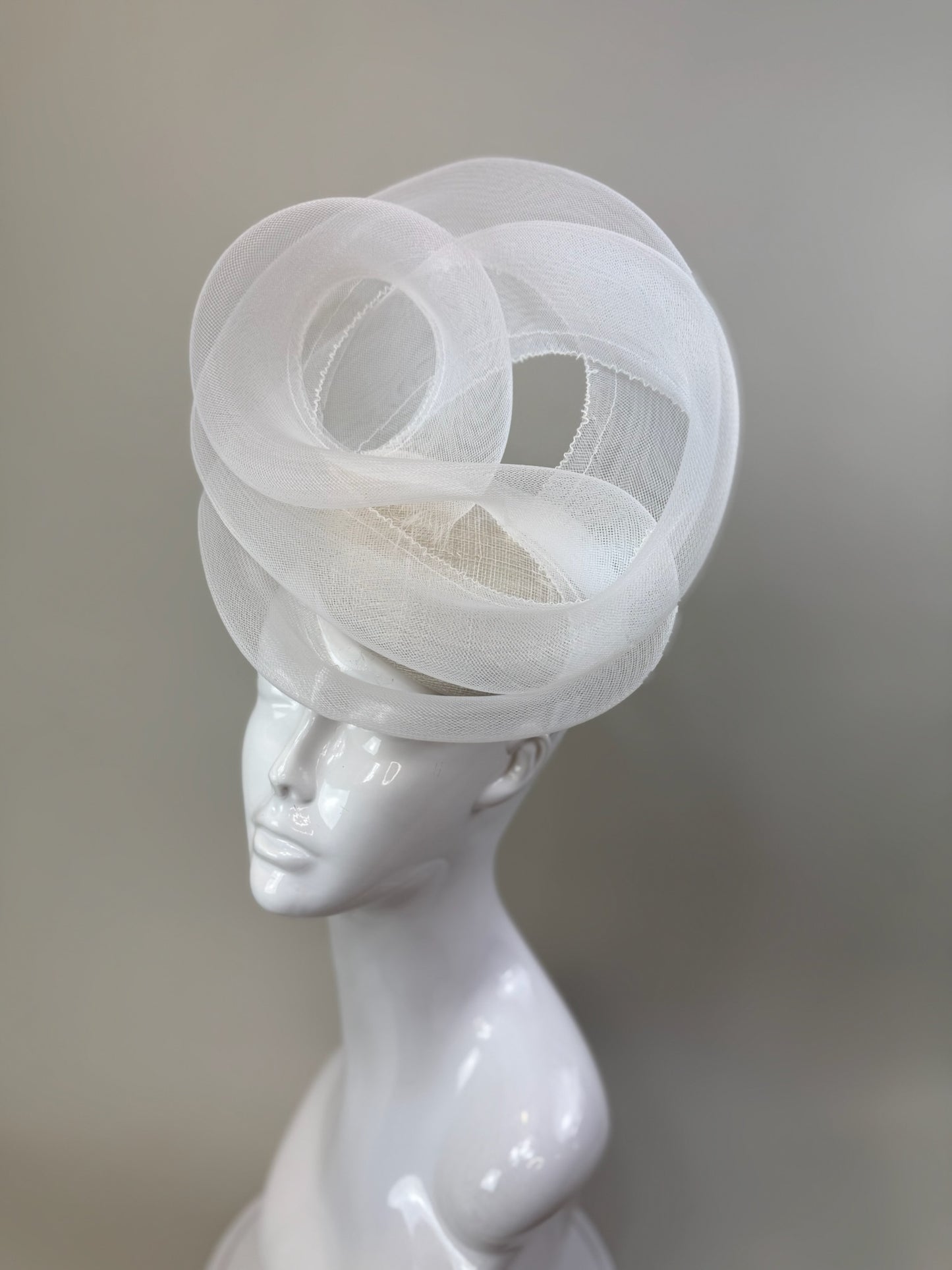 White Kentucky Derby fascinator, Derby Hat Alternative