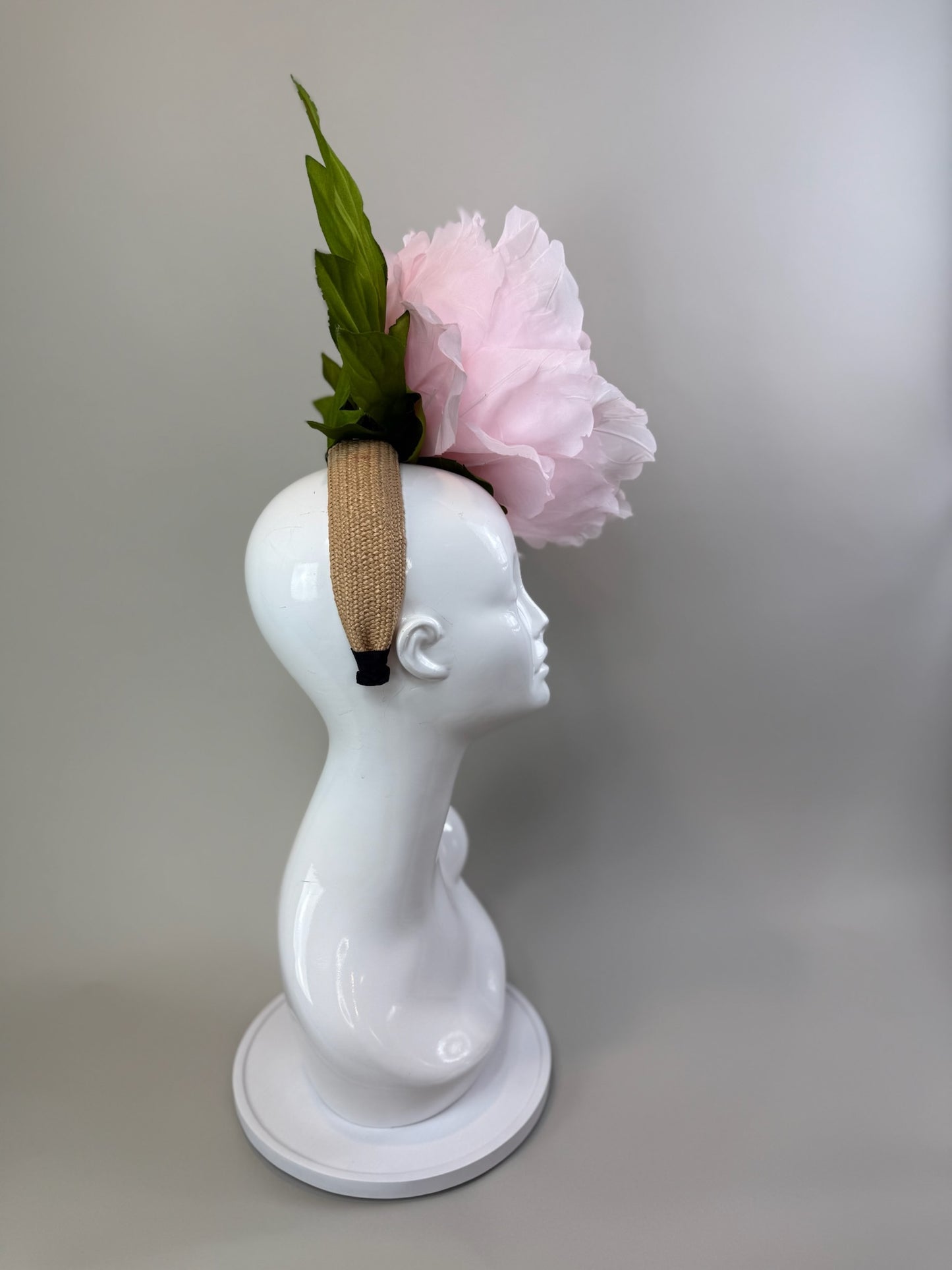 Pink Kentucky Derby fascinator, Derby Hat Alternative (GOLD LINE)
