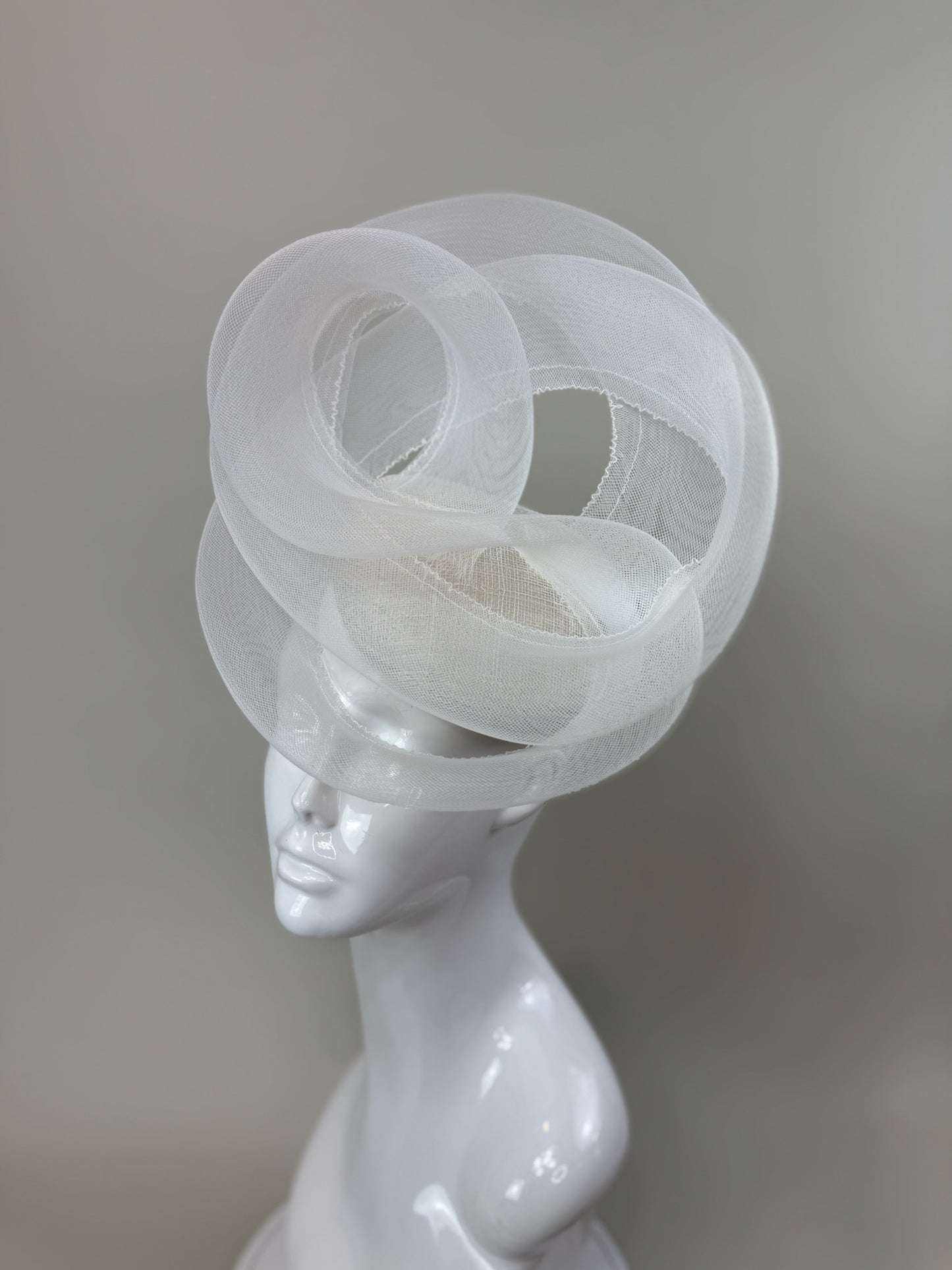 White Kentucky Derby fascinator, Derby Hat Alternative