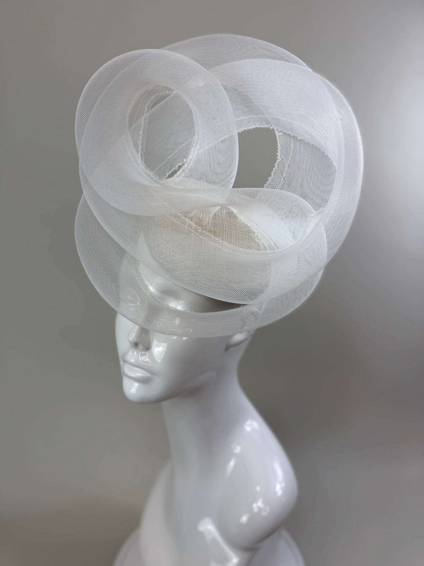 White Kentucky Derby fascinator, Derby Hat Alternative