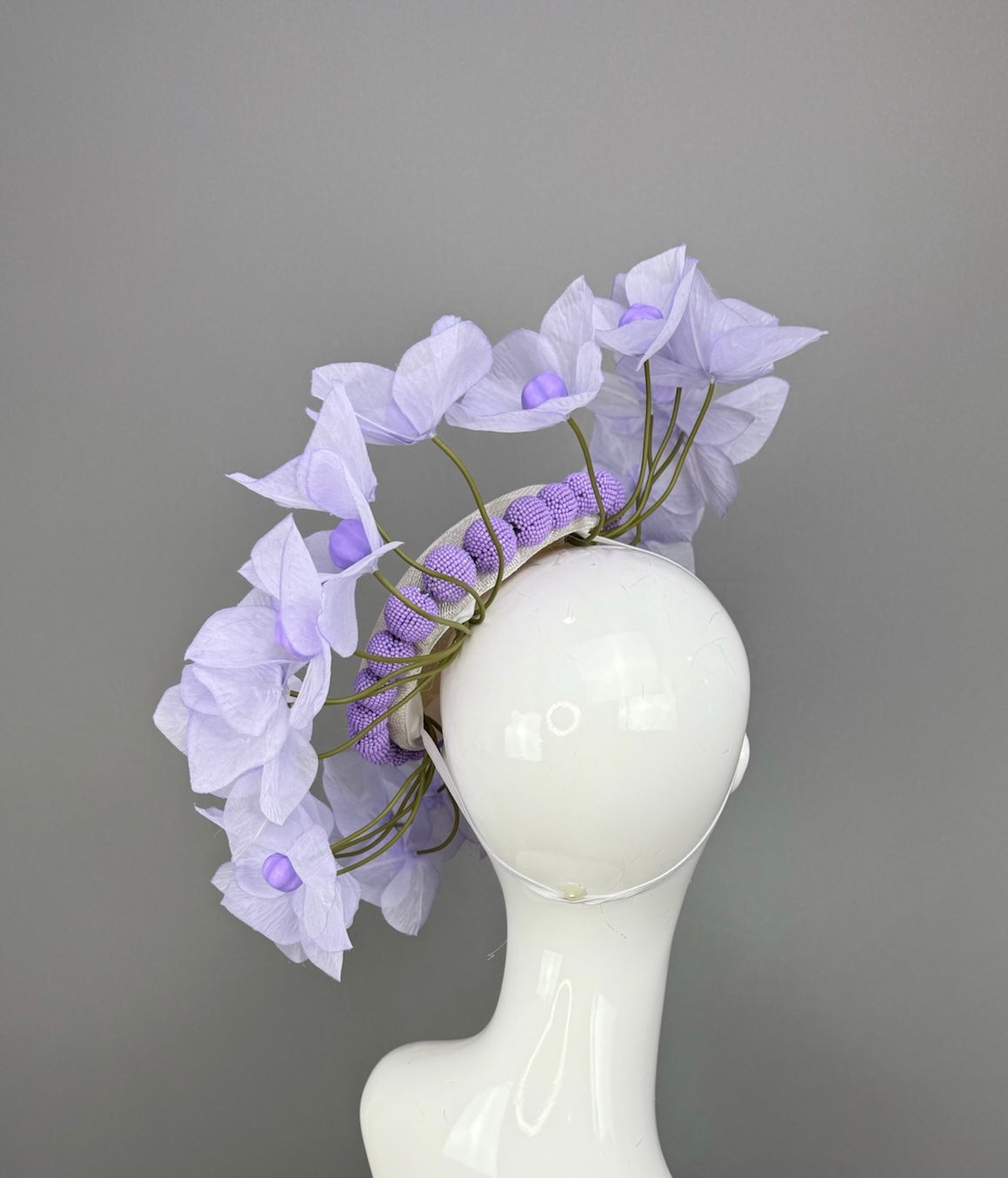 Periwinkle Kentucky Derby fascinator, Derby Hat Alternative (PLATINUM LINE)