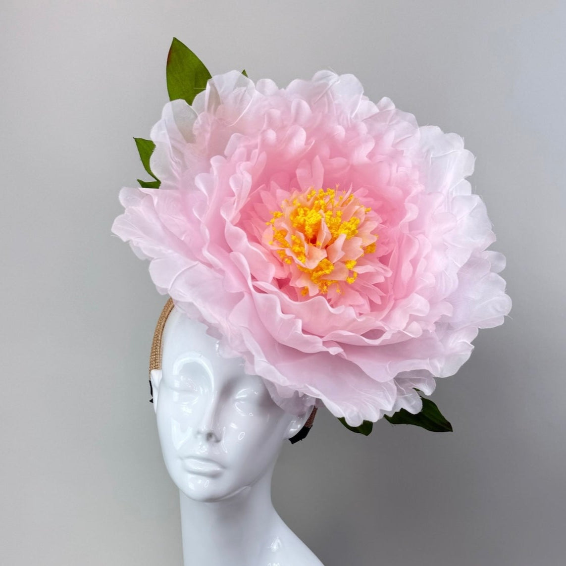Pink Kentucky Derby fascinator, Derby Hat Alternative (GOLD LINE)