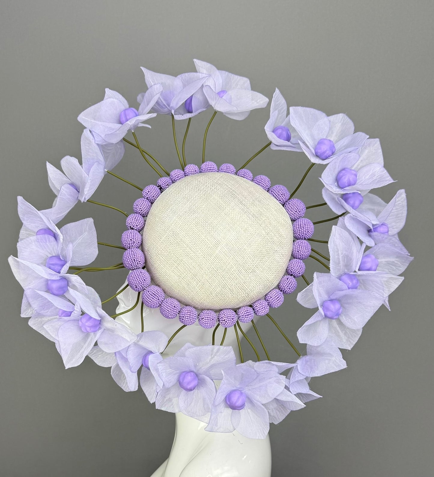 Periwinkle Kentucky Derby fascinator, Derby Hat Alternative (PLATINUM LINE)