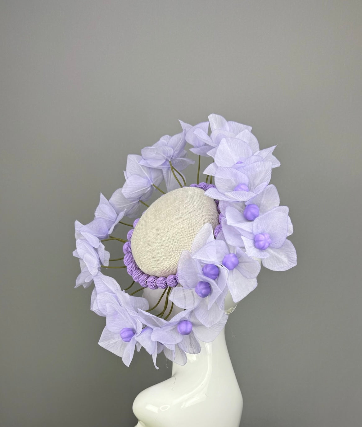 Periwinkle Kentucky Derby fascinator, Derby Hat Alternative (PLATINUM LINE)