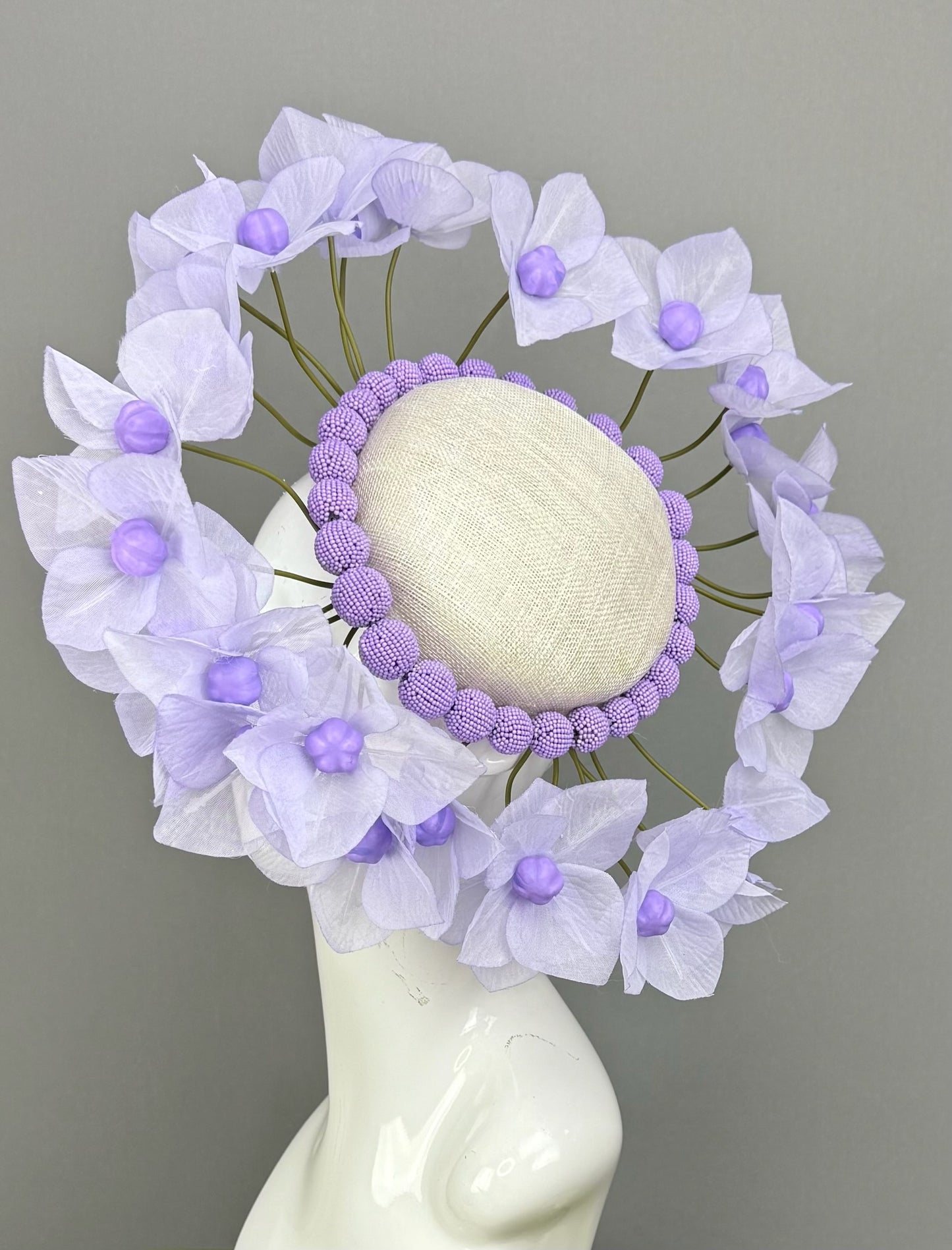 Periwinkle Kentucky Derby fascinator, Derby Hat Alternative (PLATINUM LINE)