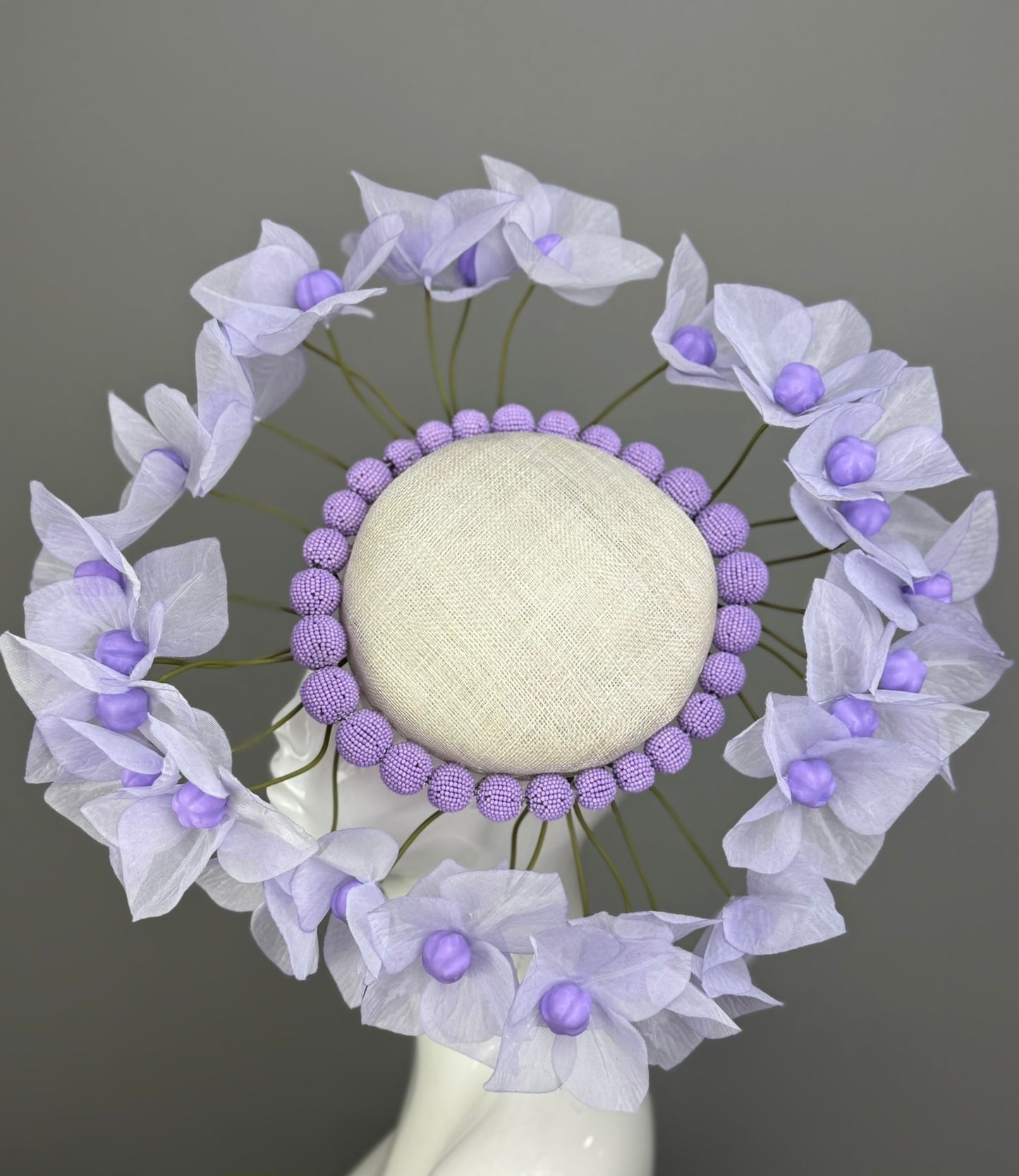 Periwinkle Kentucky Derby fascinator, Derby Hat Alternative (PLATINUM LINE)