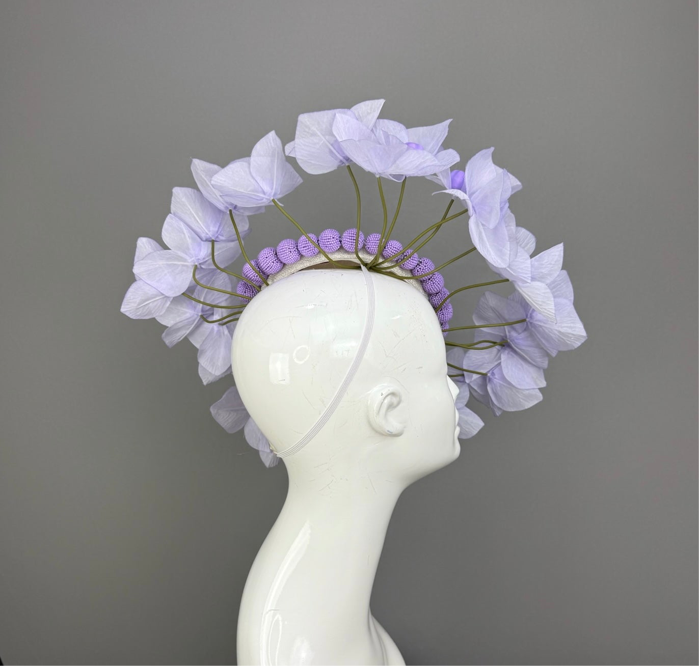 Periwinkle Kentucky Derby fascinator, Derby Hat Alternative (PLATINUM LINE)
