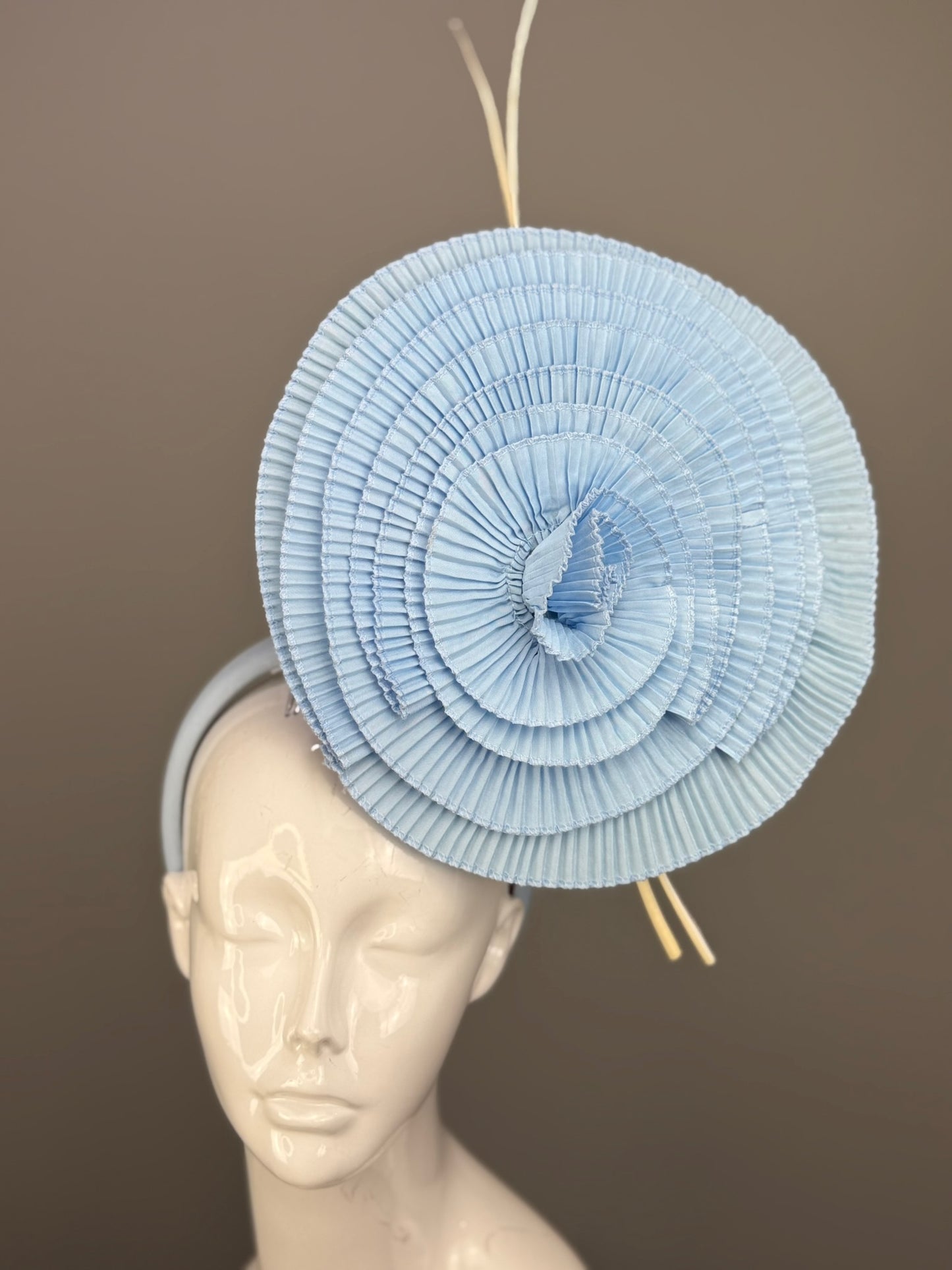 Blue Kentucky Derby fascinator, Derby Hat Alternative (PLATINUM LINE)