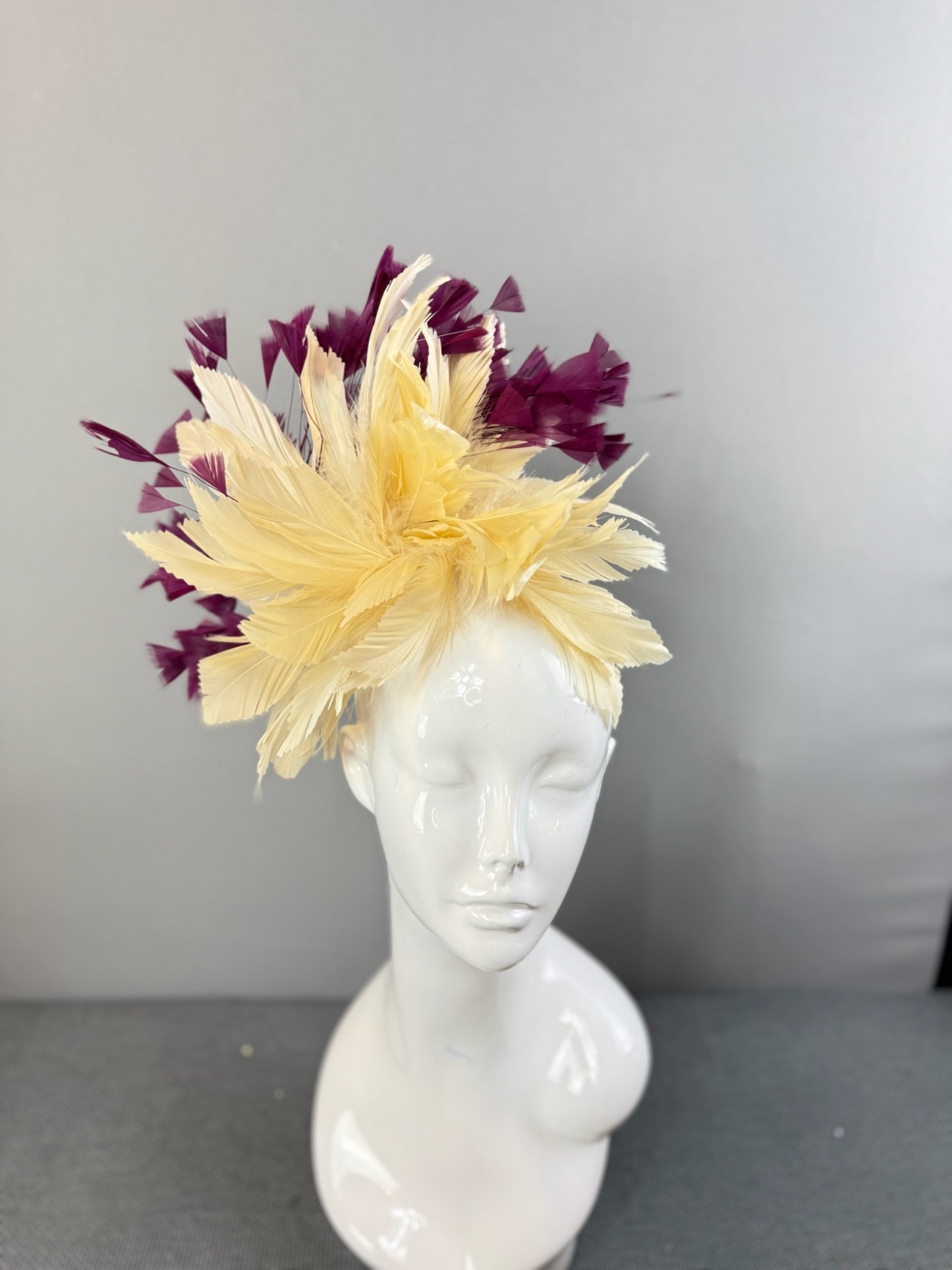 Tan and Maroon Kentucky Derby fascinator, Derby Hat Alternative