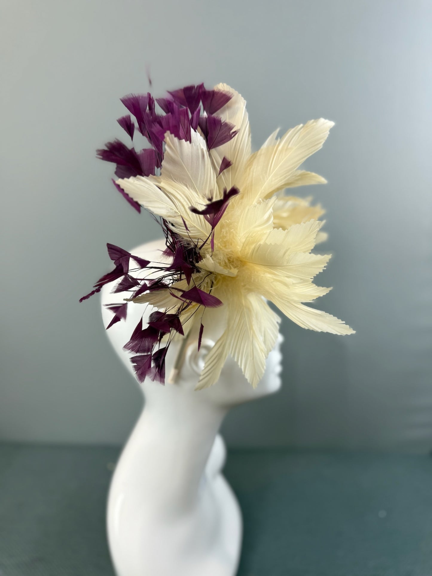 Tan and Maroon Kentucky Derby fascinator, Derby Hat Alternative