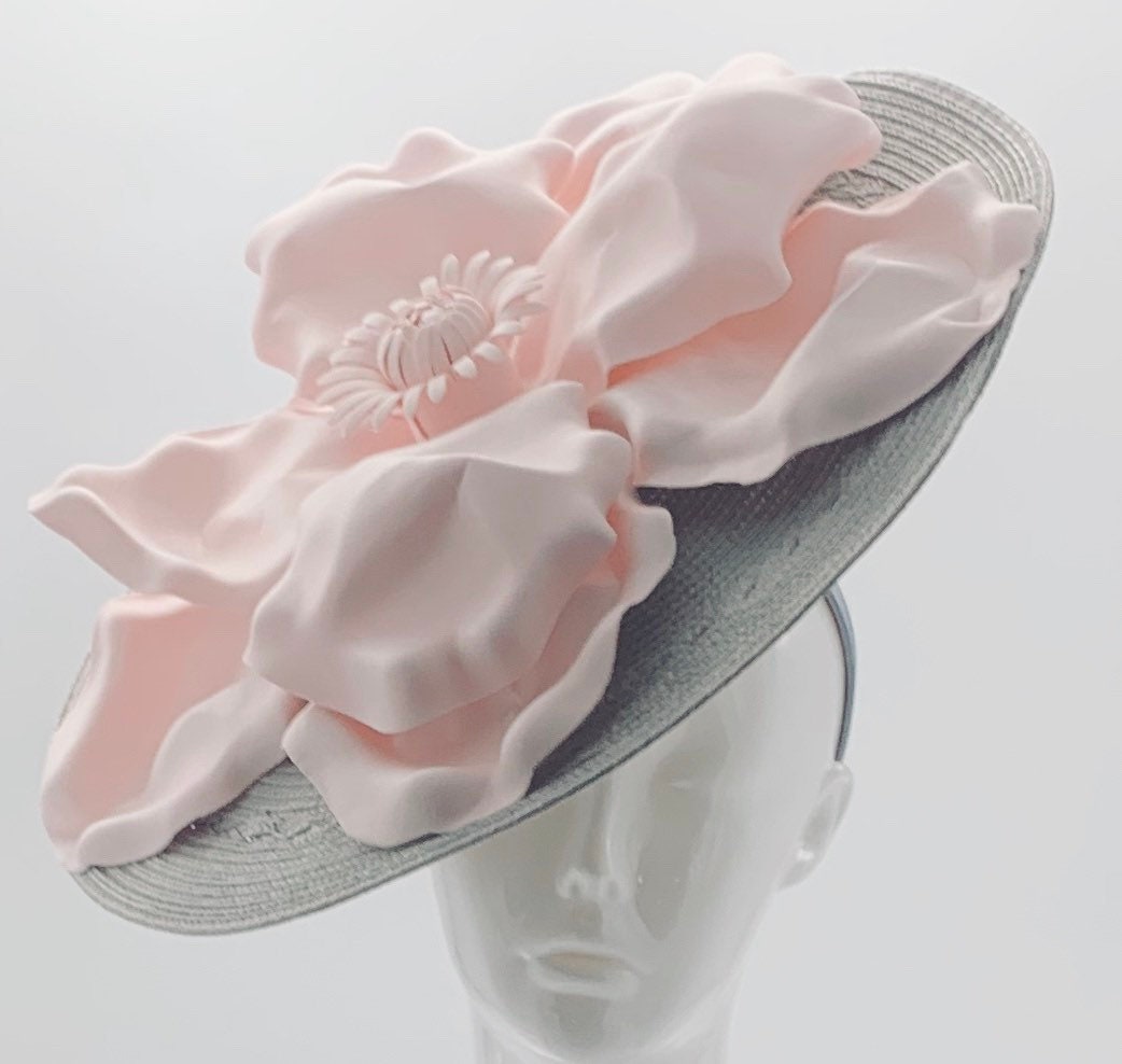 Kentucky derby hat, fascinator, floral headpiece, derby hat alternative (GOLD LINE)
