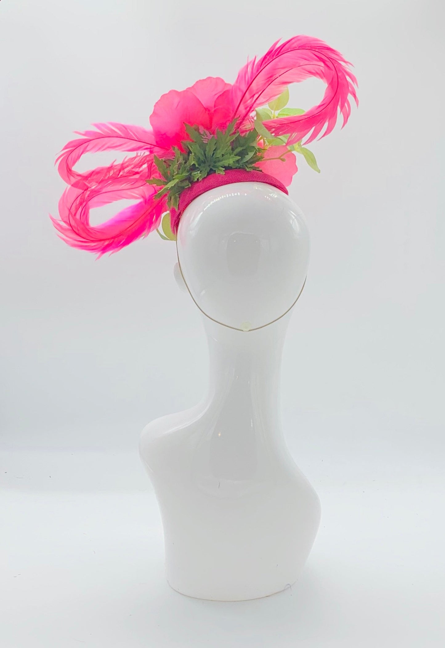 Kentucky derby hat, fascinator, floral headpiece, derby hat alternative (GOLD LINE)