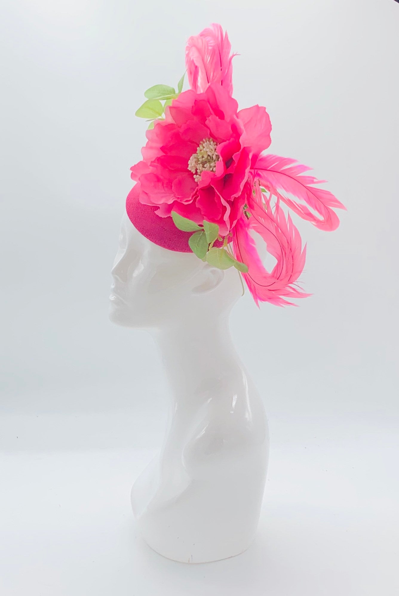 Kentucky derby hat, fascinator, floral headpiece, derby hat alternative (GOLD LINE)