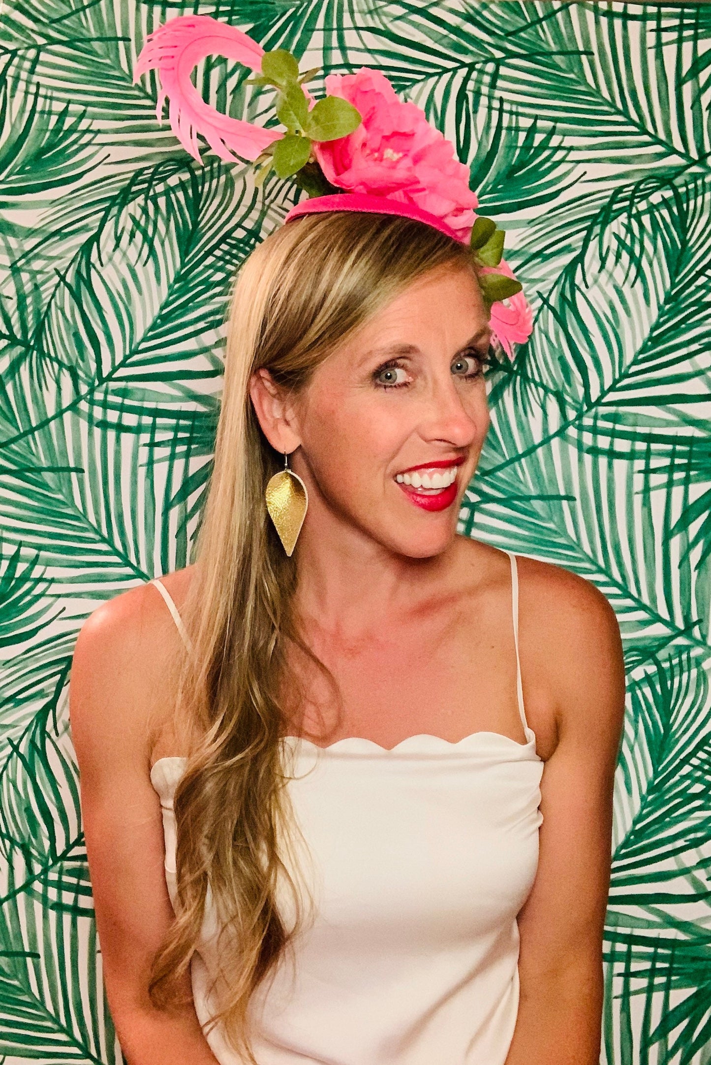 Kentucky derby hat, fascinator, floral headpiece, derby hat alternative (GOLD LINE)