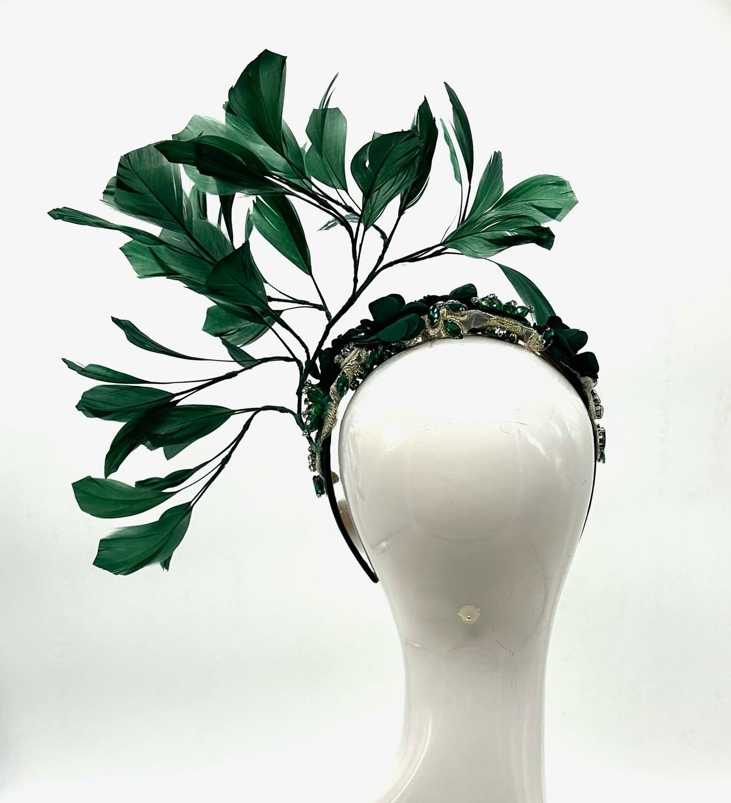 Green Derby Fascinator, Kentucky Derby Hat Alternative, Kentucky derby hat, (SILVER LINE multiple color options available)