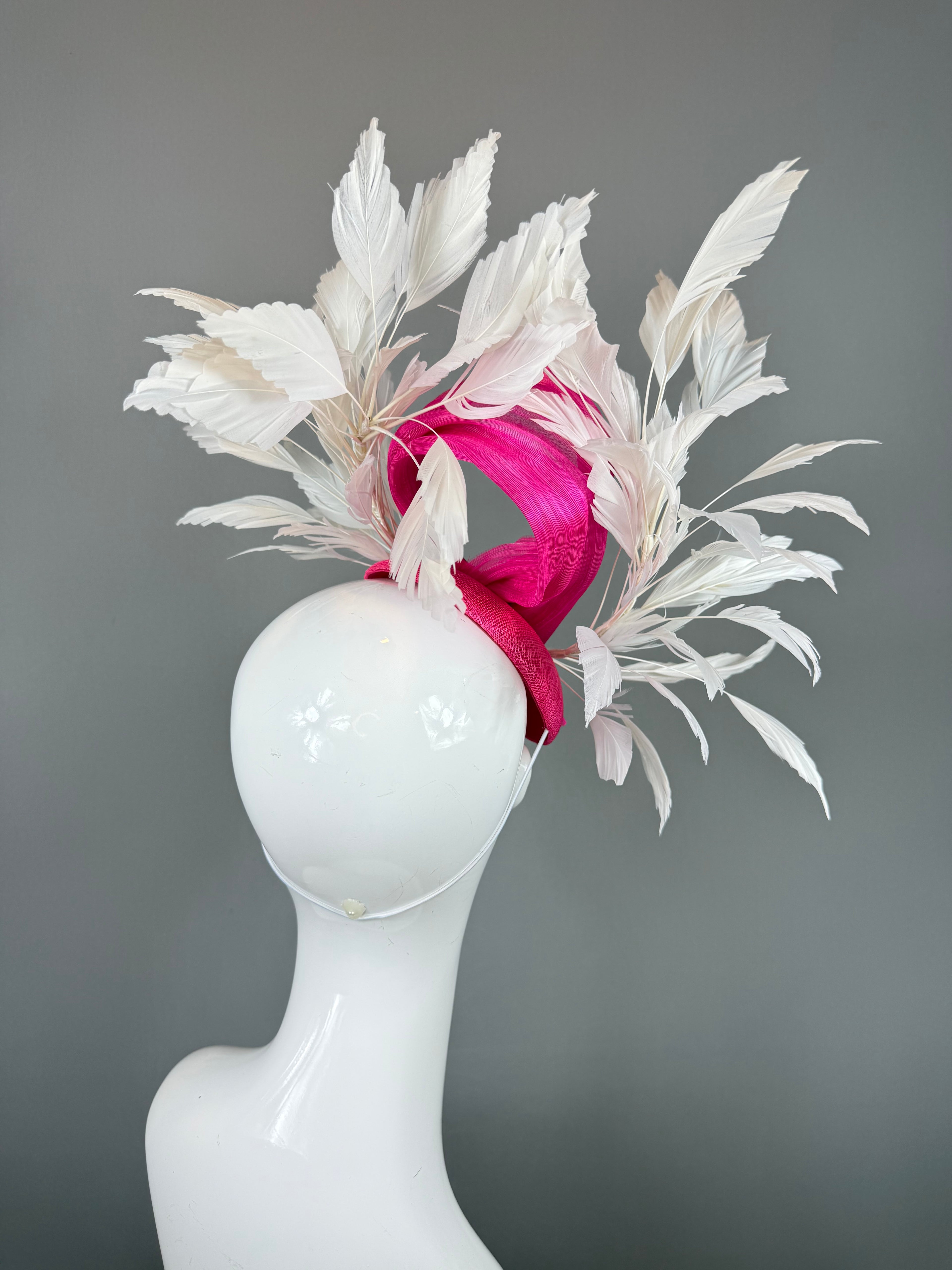 Kentucky Derby Fascinator Hat | Pink and White Fascinator | Derbyologie
