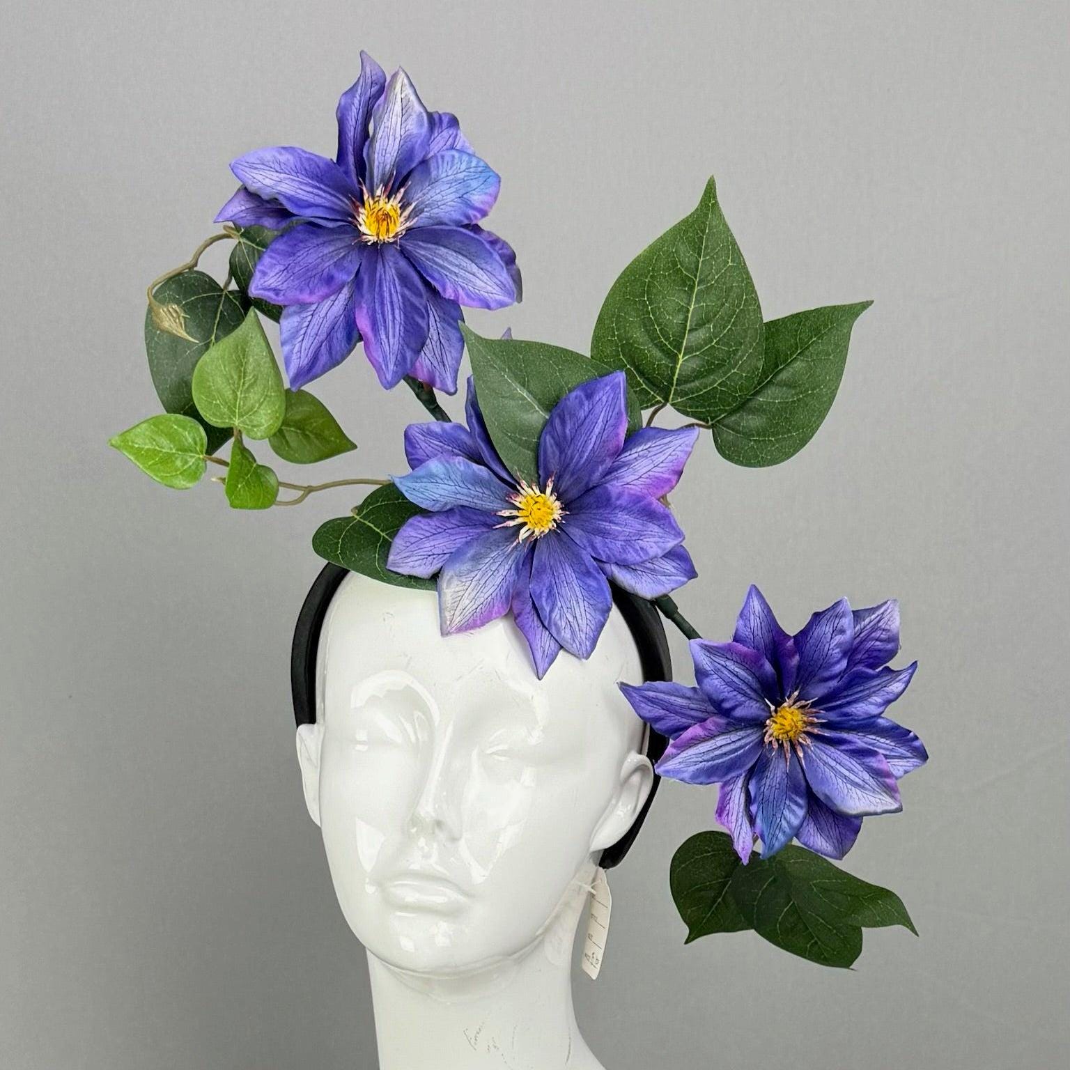 Kentucky Derby Fascinator Hat | Purple, and Green Flower Hat | Derbyologie