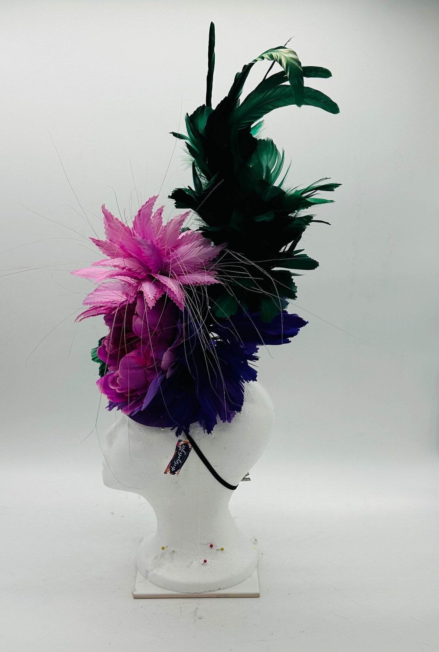 Pink, Purple and Green Derby Fascinator, Kentucky Derby Hat Alternative, Kentucky derby hat (PLATINUM LINE)
