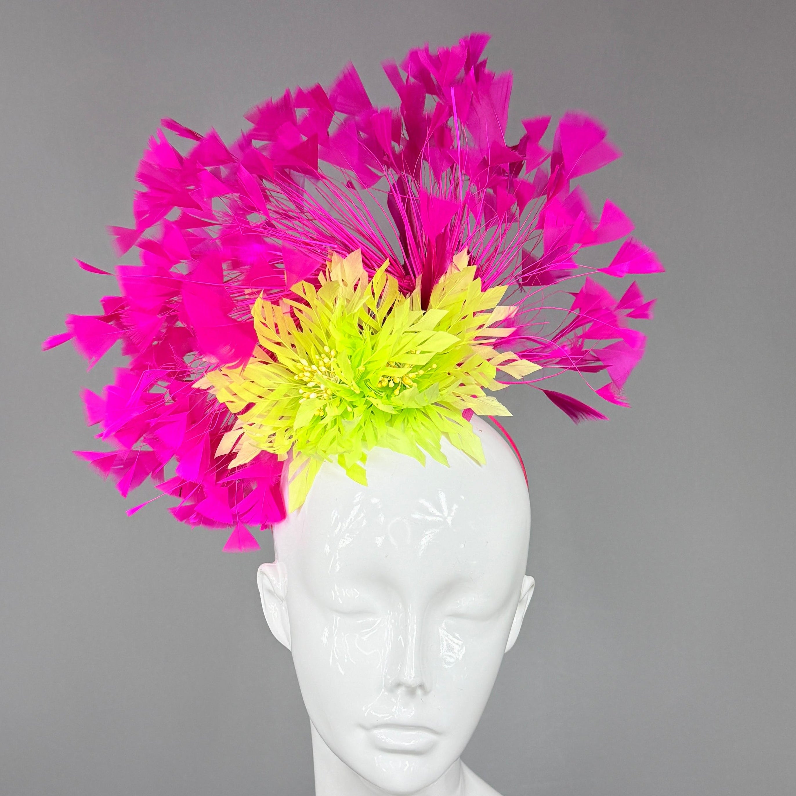 Kentucky Derby Fascinator Hat | Pink and Green Headpiece | Derbyologie