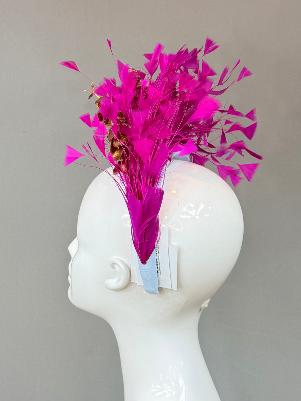 Blue and Fuchsia Kentucky Derby Fascinator, derby hat Kentucky Derby Hat Alternative, Floral Fascinator (SILVER LINE)